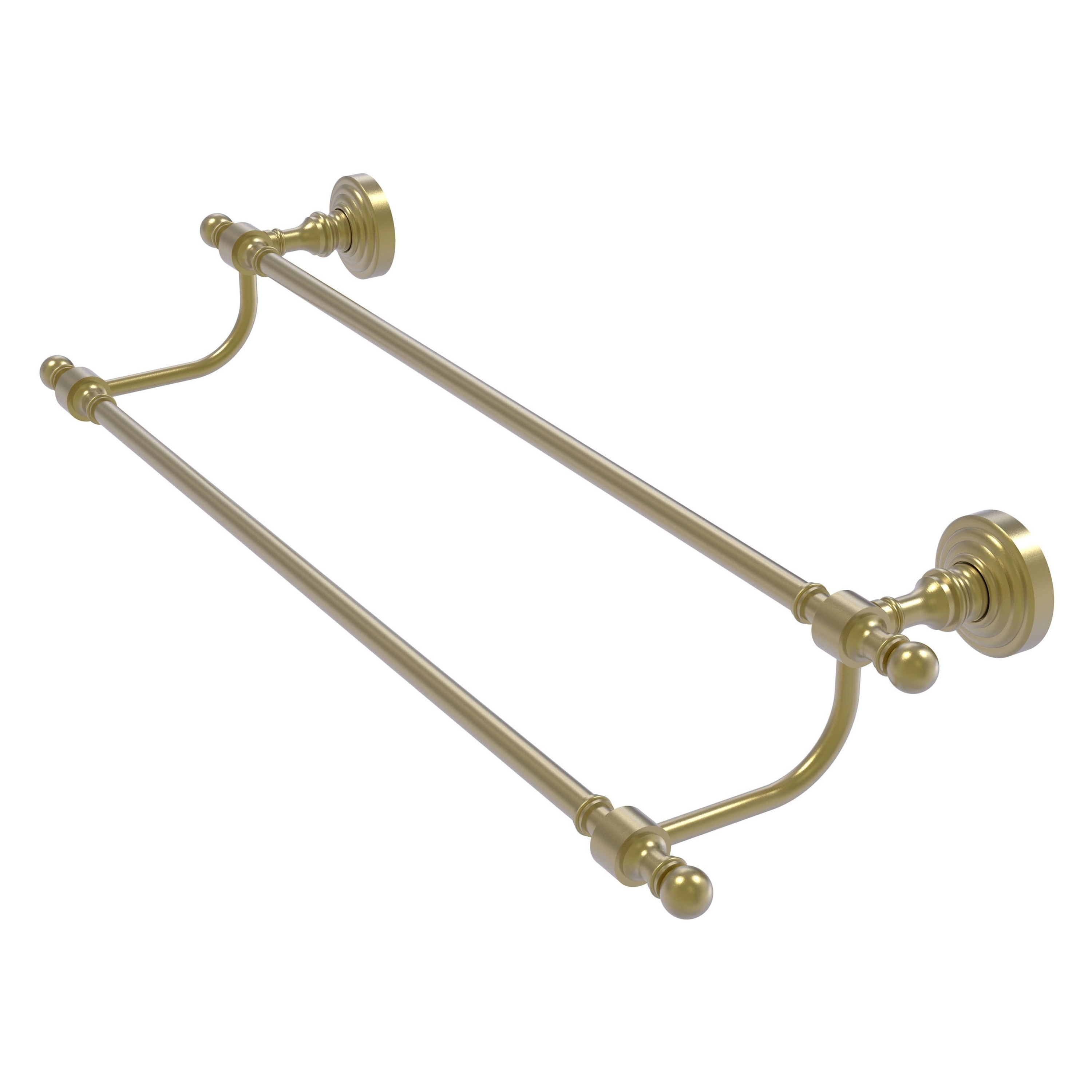 Allied Brass RW-72/24-SBR Retro Wave 24-in double Satin Brass Wall mount Double Towel Bar