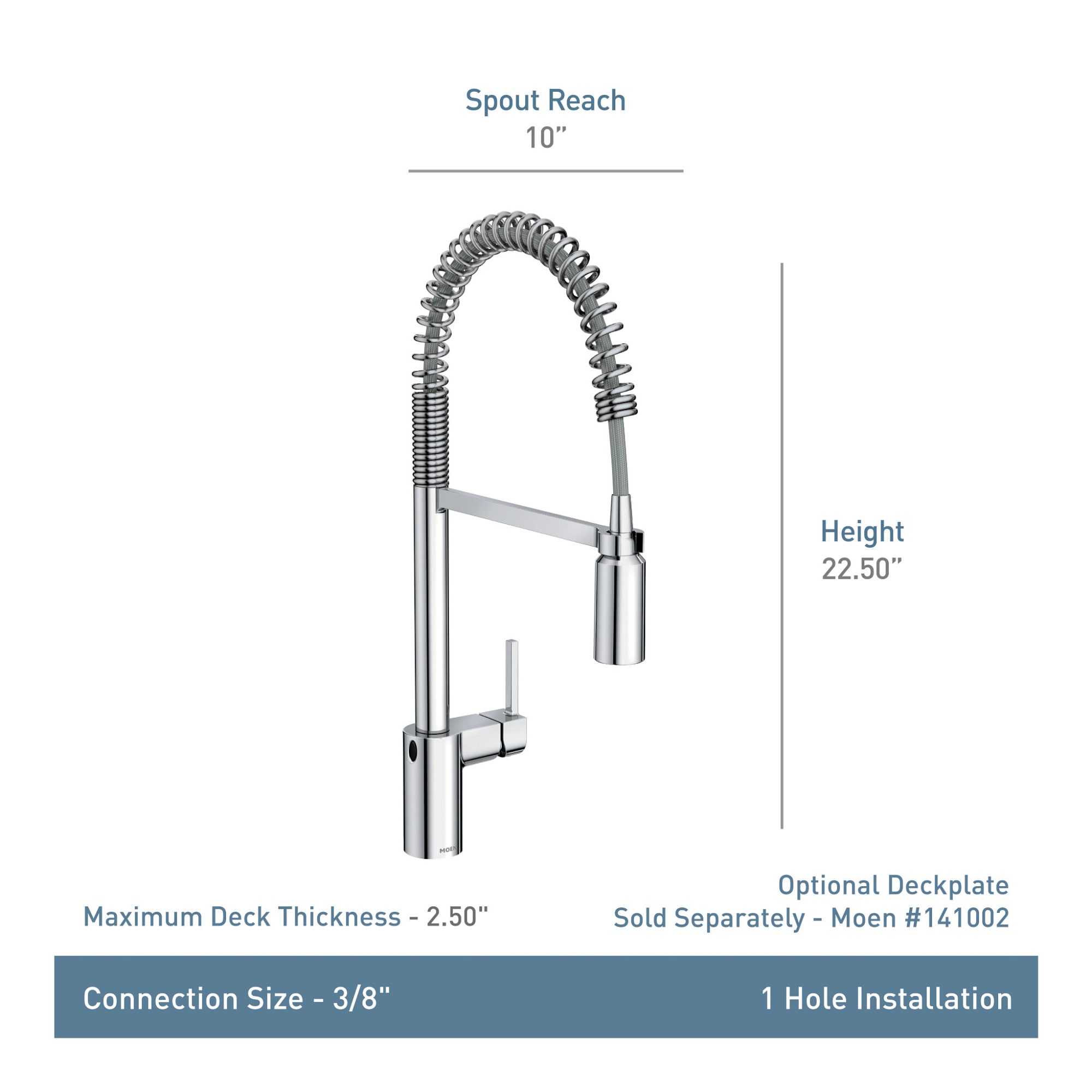 Black Stainless Steel Pull-Down Kitchen Faucet with MotionSense