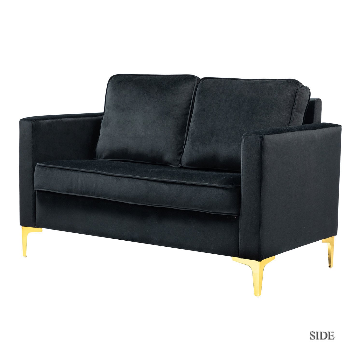 14 Karat Home SFMSY0083-BLACK 44.5-in Casual BLACK Settee