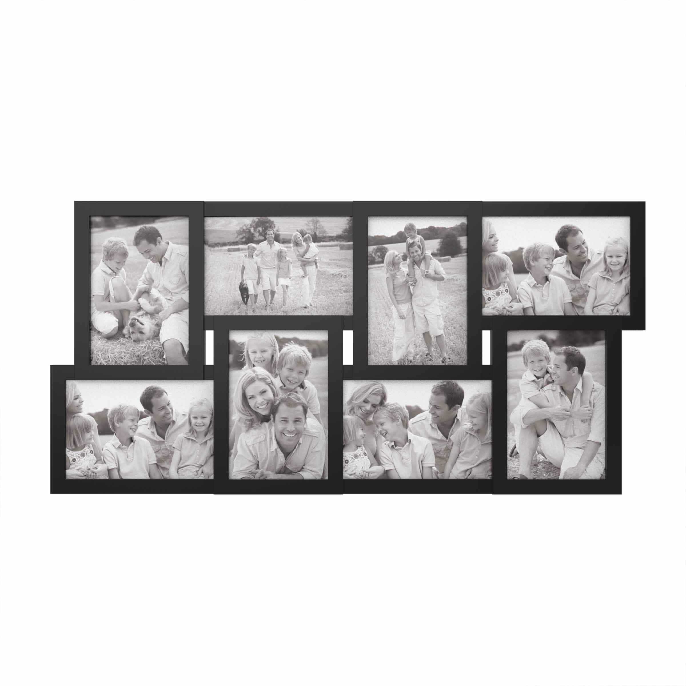 Hastings Home Wall Picture Collage with 3 Hanging Hooks - Brown