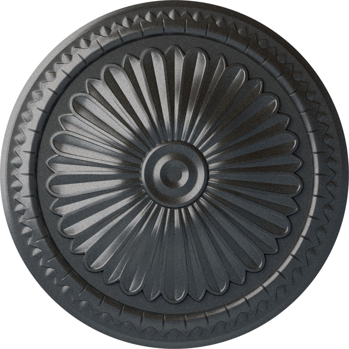 Ekena Millwork CM14AXPES Alexa 15-in W x 15-in L Painted Pewter Polyurethane Whole Ceiling Medallion