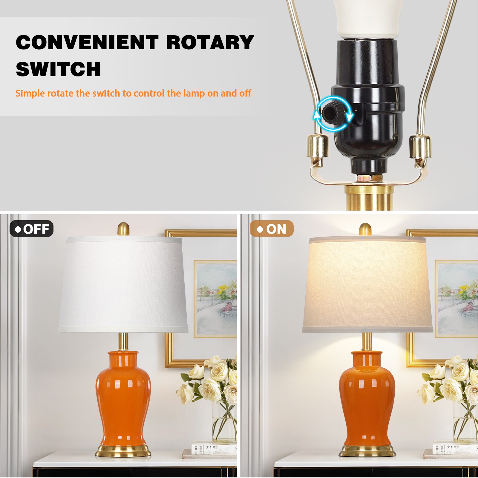 UrFurnishings TD-847 Table-Lamps - View #3