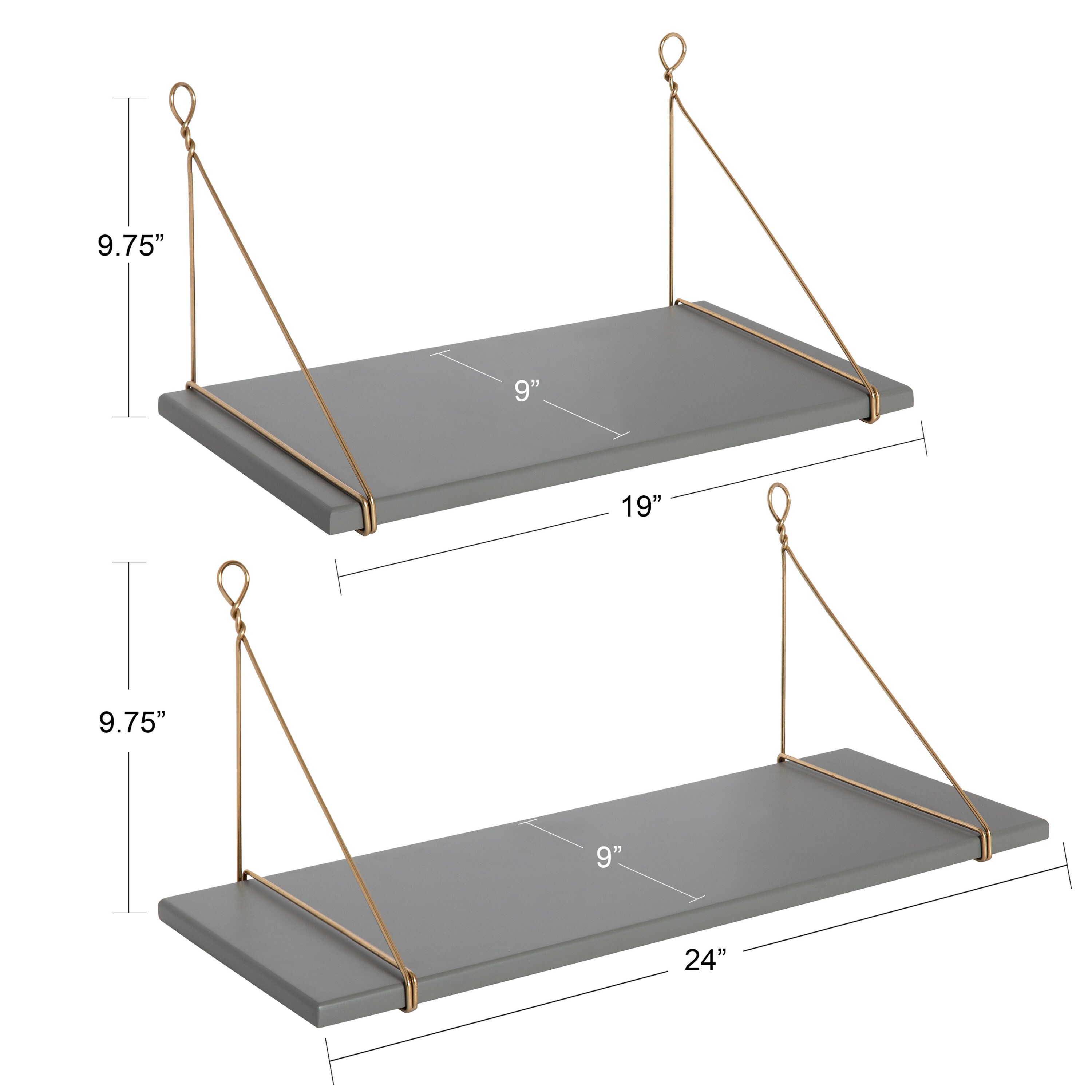 Kate and Laurel 213968 Wall-Mounted-Shelving - View #2