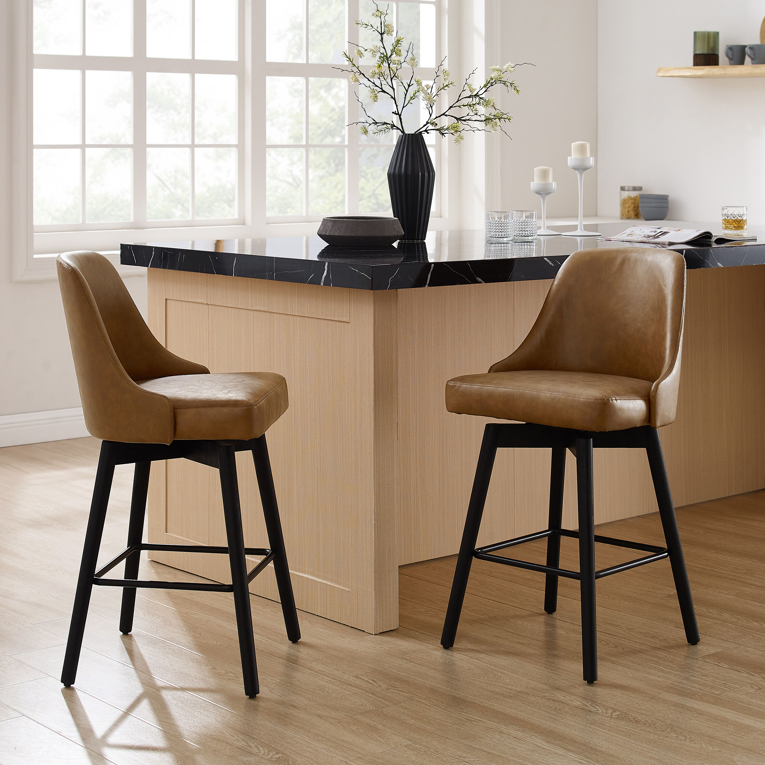 Art Leon BS042-2-BR-PU stools - View #6