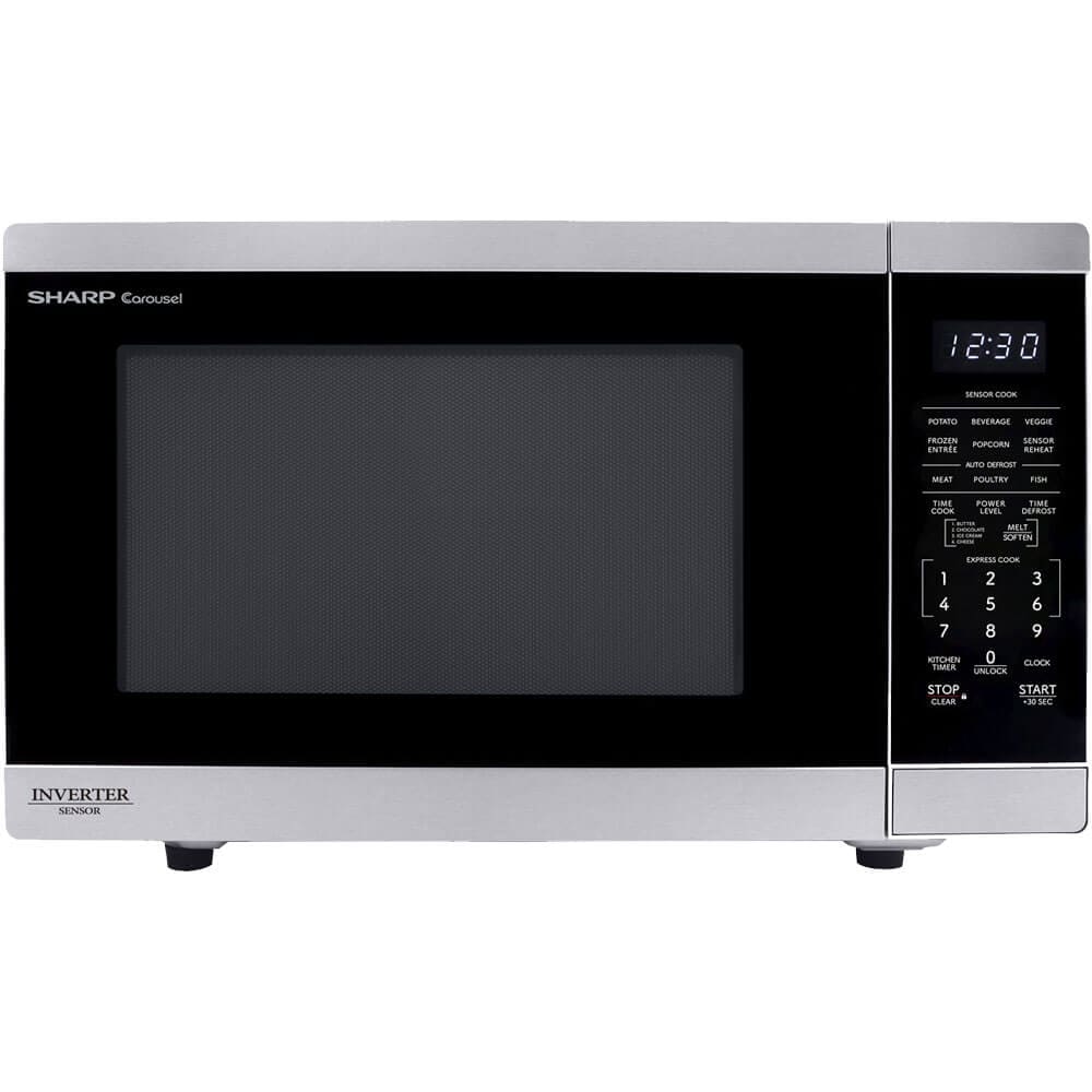 Sharp - New SMC1464KS Model with Child Lock- 1100 Watt Cooking Power- Sensor Cook- Orville Redenbacher Popcorn Presets- Auto Defrost #SMC1464HS