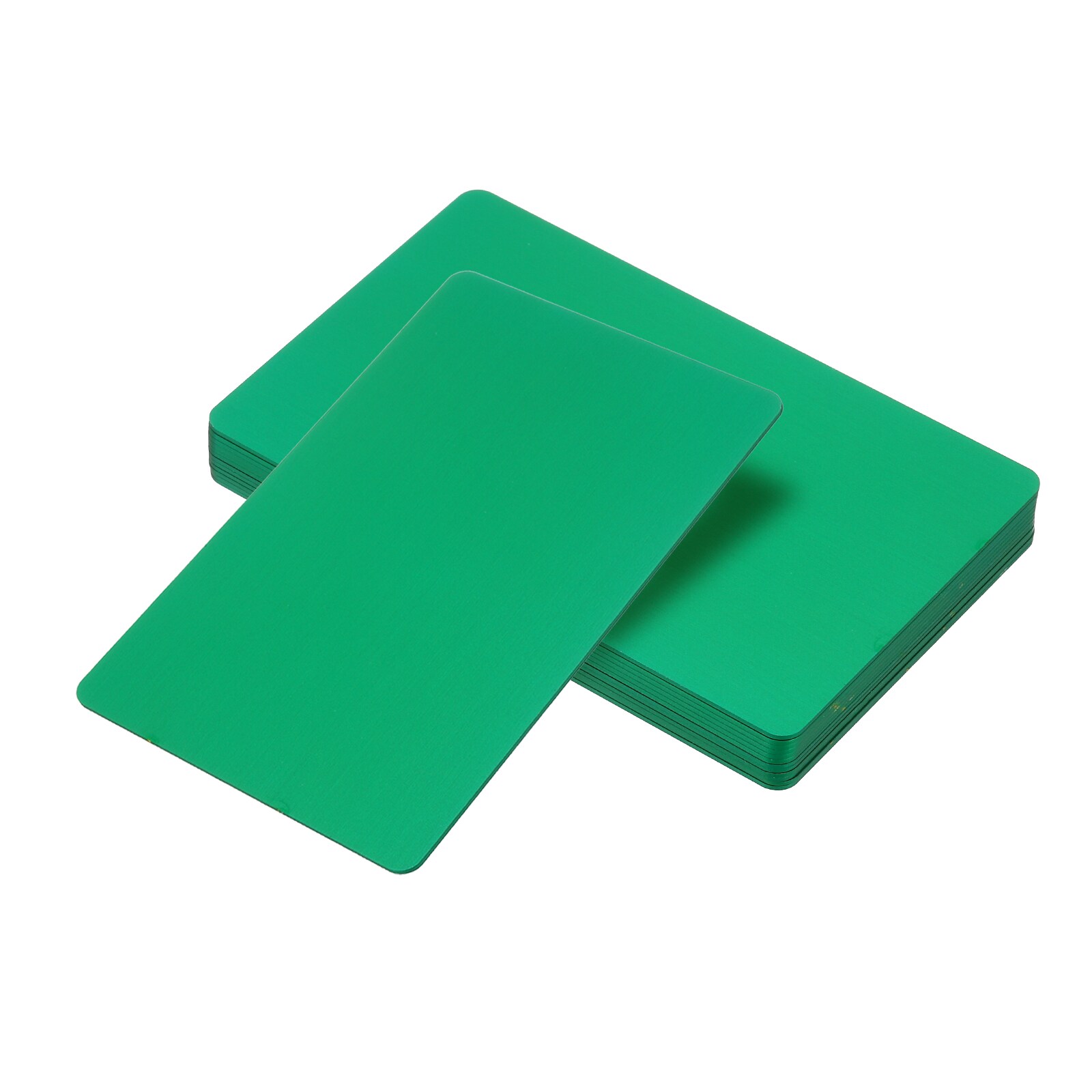 PATIKIL 0.8mm Metal Business Cards 12pcs Blank Name Card Laser Engraving Anodized Aluminum for DIY Gift Cards Green