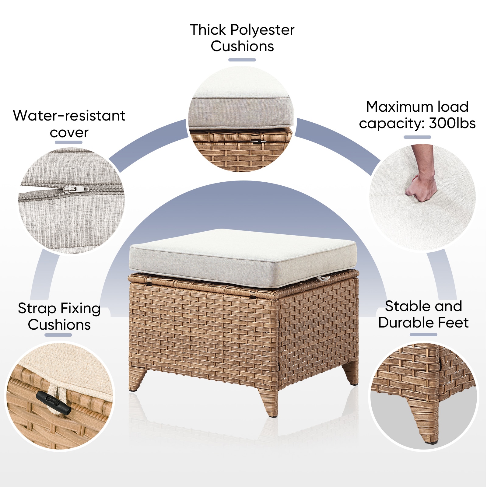Rilyson FS105-2 Stools-Ottomans - View #3