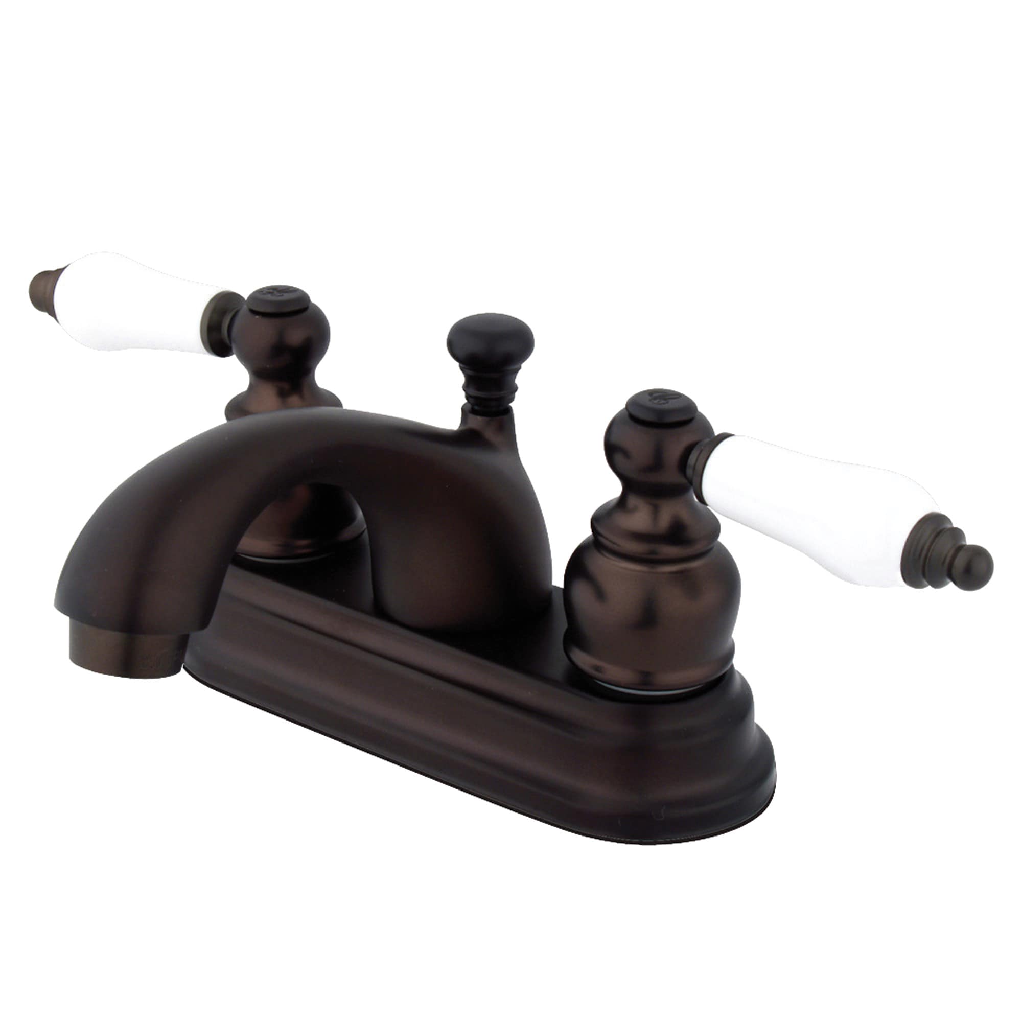 Elements of Design EB2605PL St. Regis Oil-rubbed bronze 4-in centerset 2-handle Low-arc Residential Handle Bathroom Sink Faucet with Drain