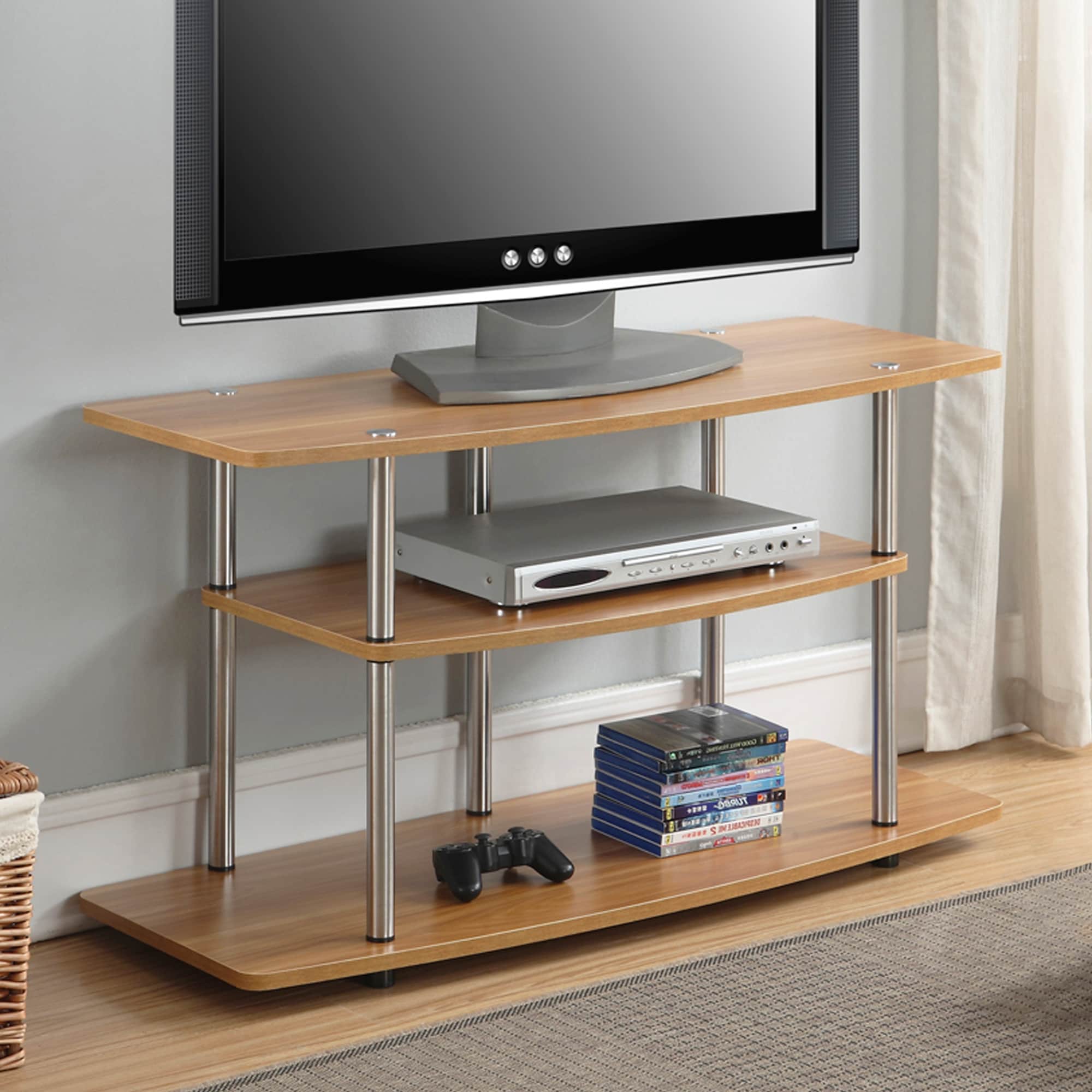 Convenience Concepts 131031LO Designs2Go Modern/Contemporary Oak TV stand ( Accommodates TVs up to 40-in )