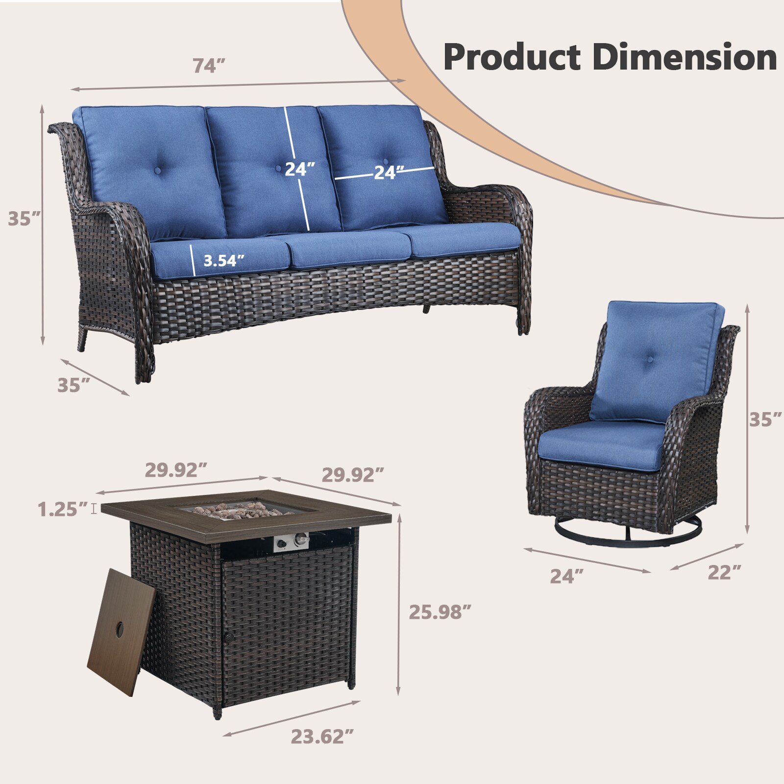 Rilyson FS013023098-1 Patio-Conversation-Sets - View #4
