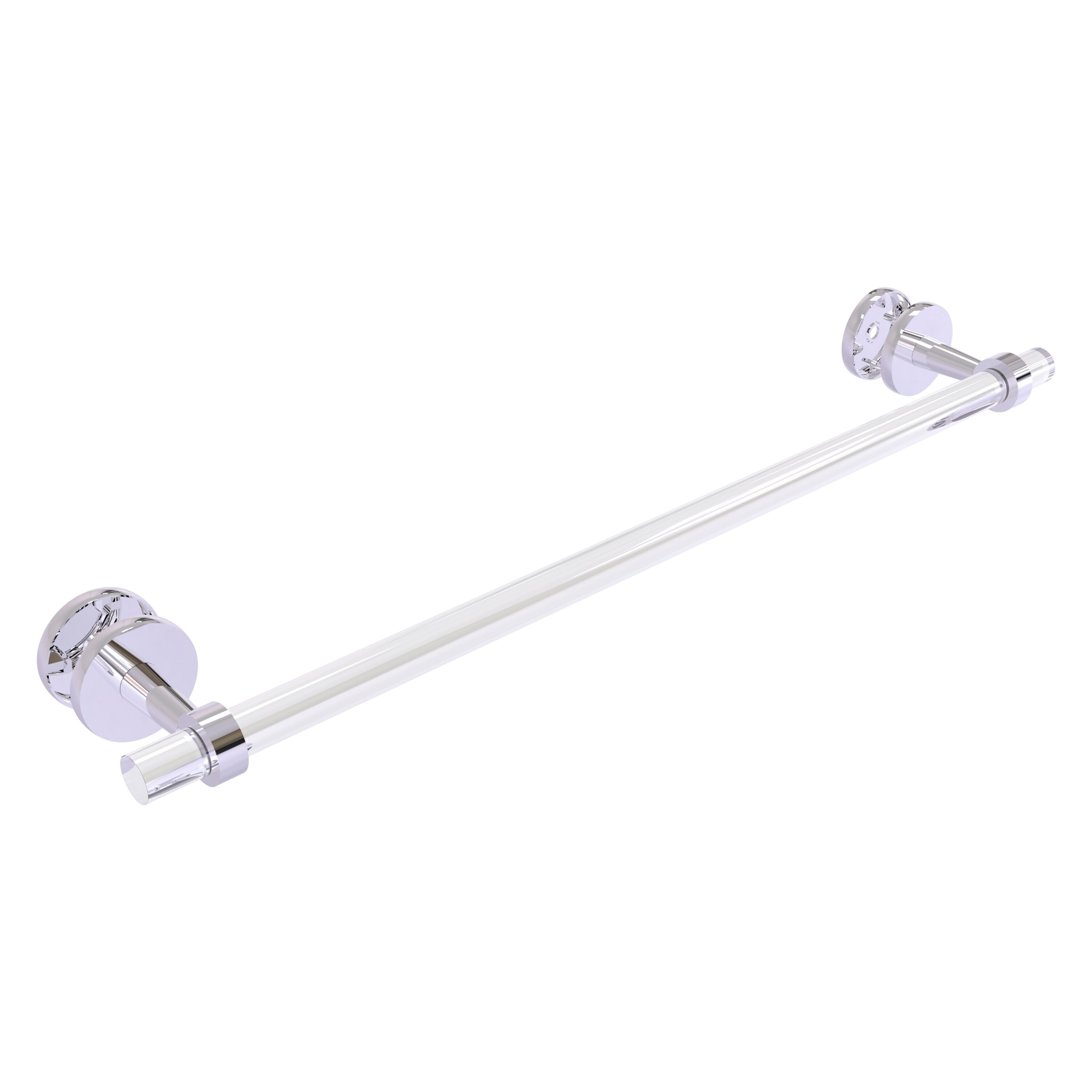 Allied Brass CV-41-SM-24-PC Clearview 24-in Polished Chrome Wall mount Single Towel Bar