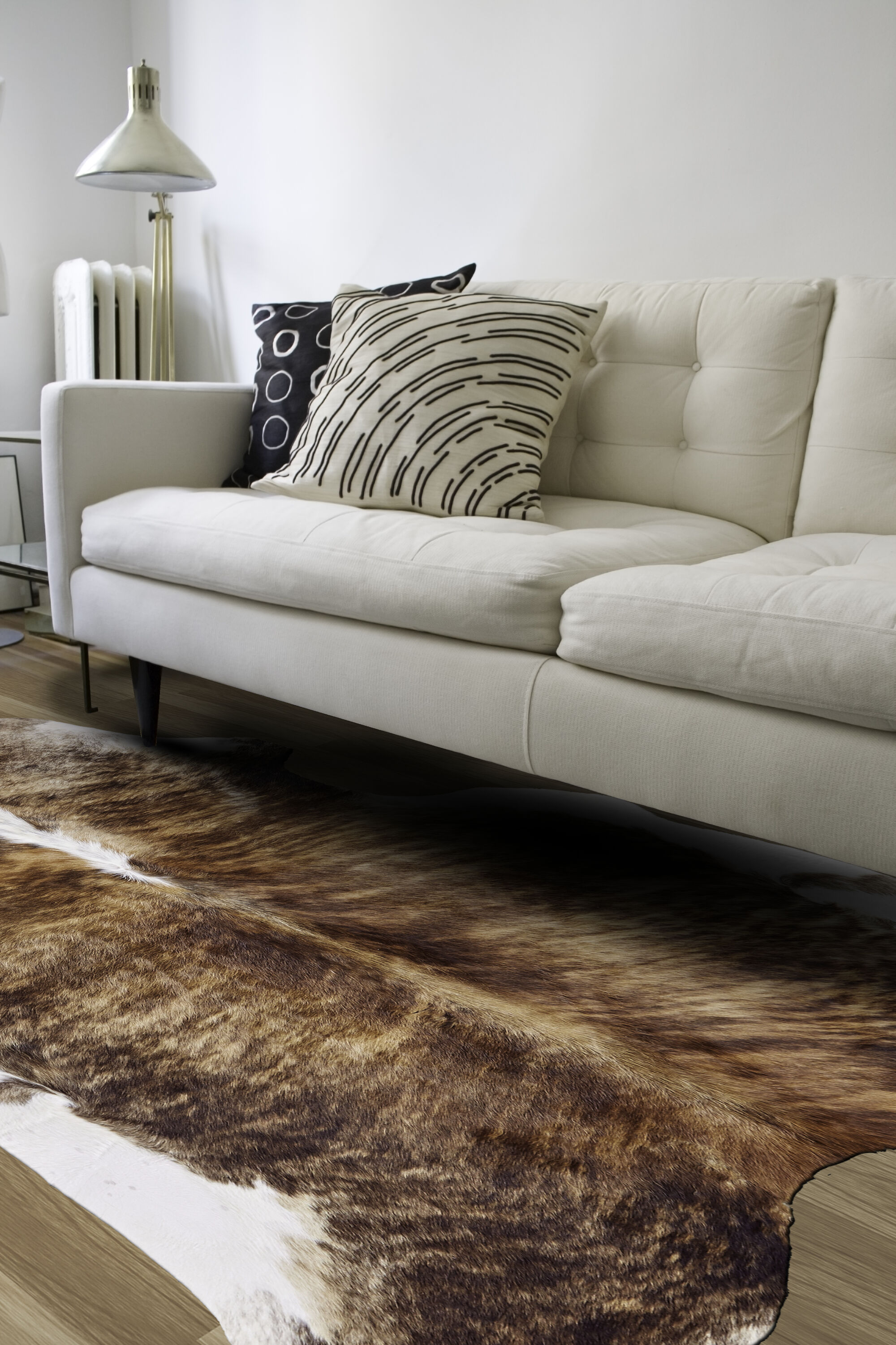 Cowhide Brown/White