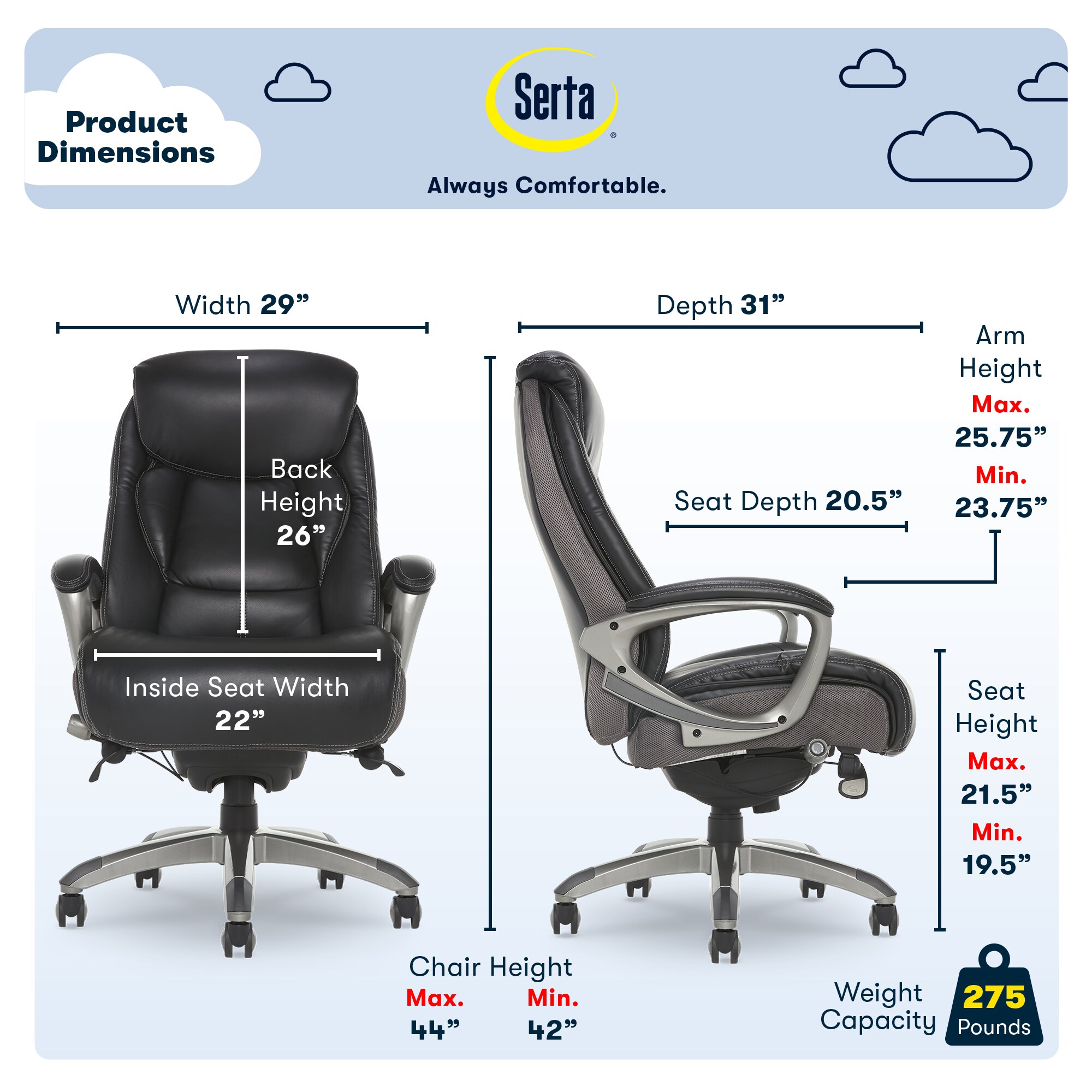 Serta 44942A Office-Chairs - View #3