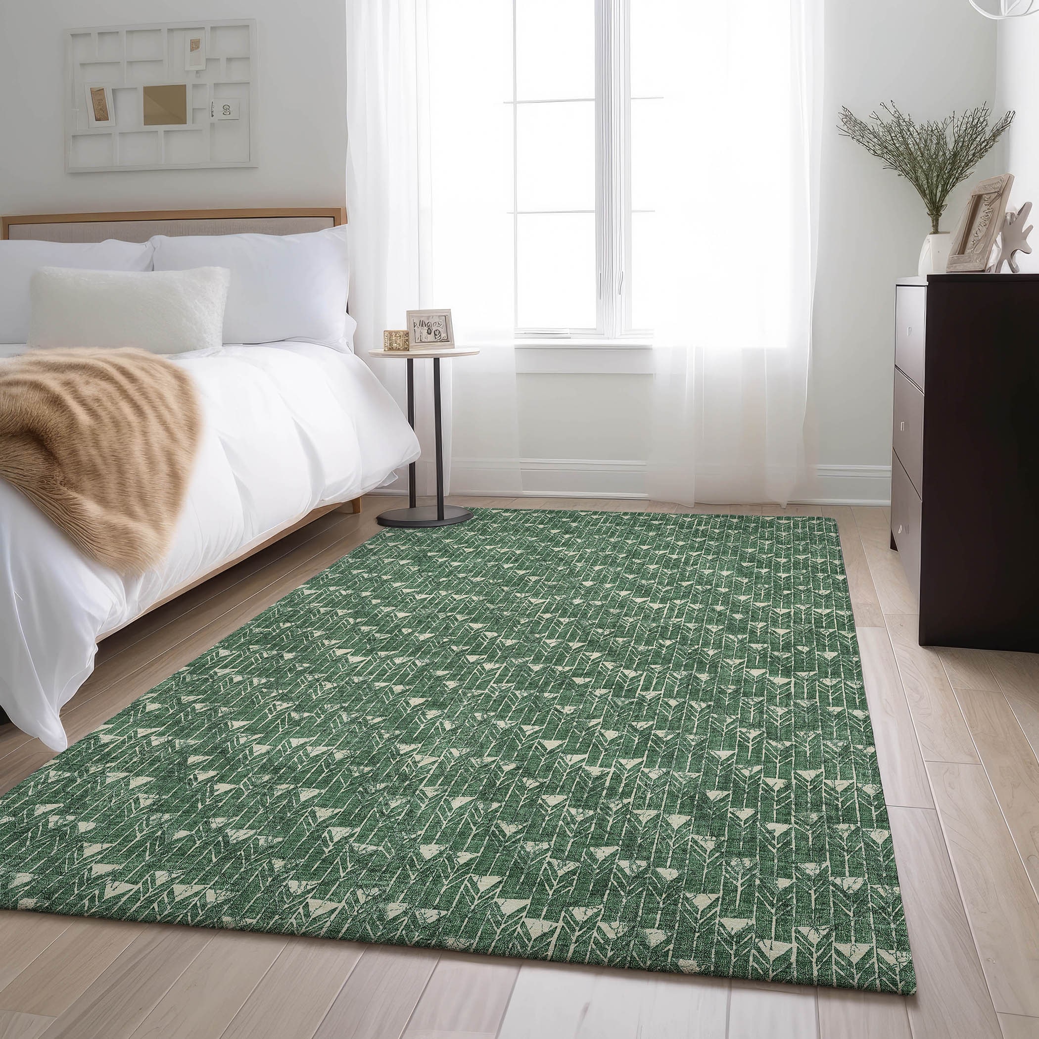 Addison Rugs AMF552CH20X30 Mayfield AMF552CH 2 x 3 (ft) Loomed Polyester Chocolate Rectangular Indoor Geometric Machine washable Area rug