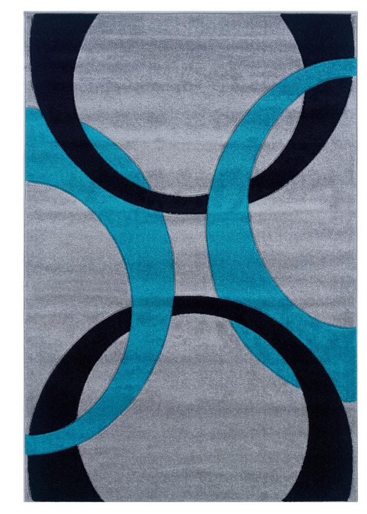 Linon RUG-CU0423 Corfu 2 X 3 (ft) Grey Polypropylene Indoor Area Rug