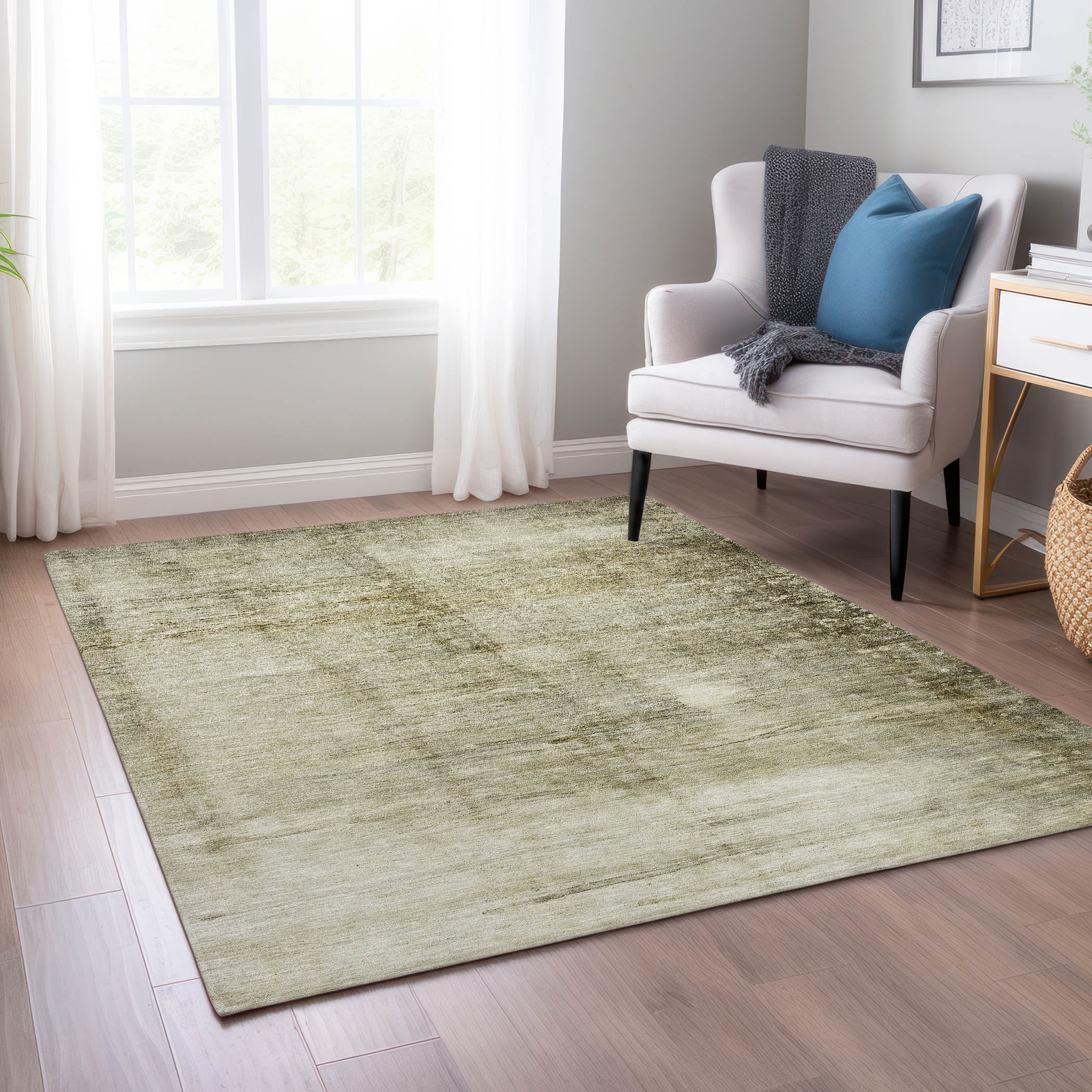 Addison Rugs ACN608TP3X5 Chantille ACN608TP 3 x 5 (ft) Polyester Taupe Rectangular Indoor/Outdoor Abstract Machine washable Area rug