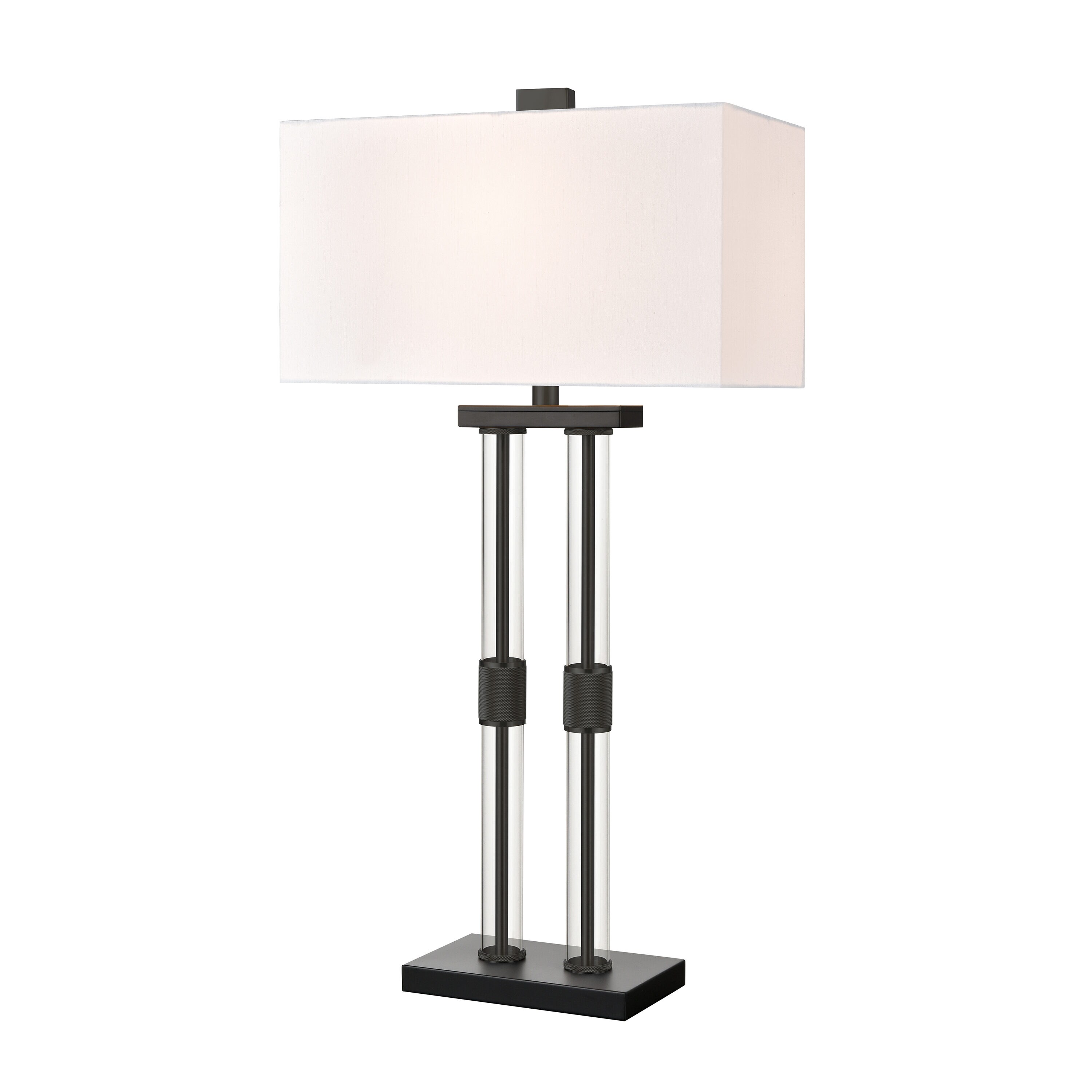 Westmore by ELK Lighting LW-202331101 Maple 9-Inches Clear 3-way Table Lamp with Fabric Shade