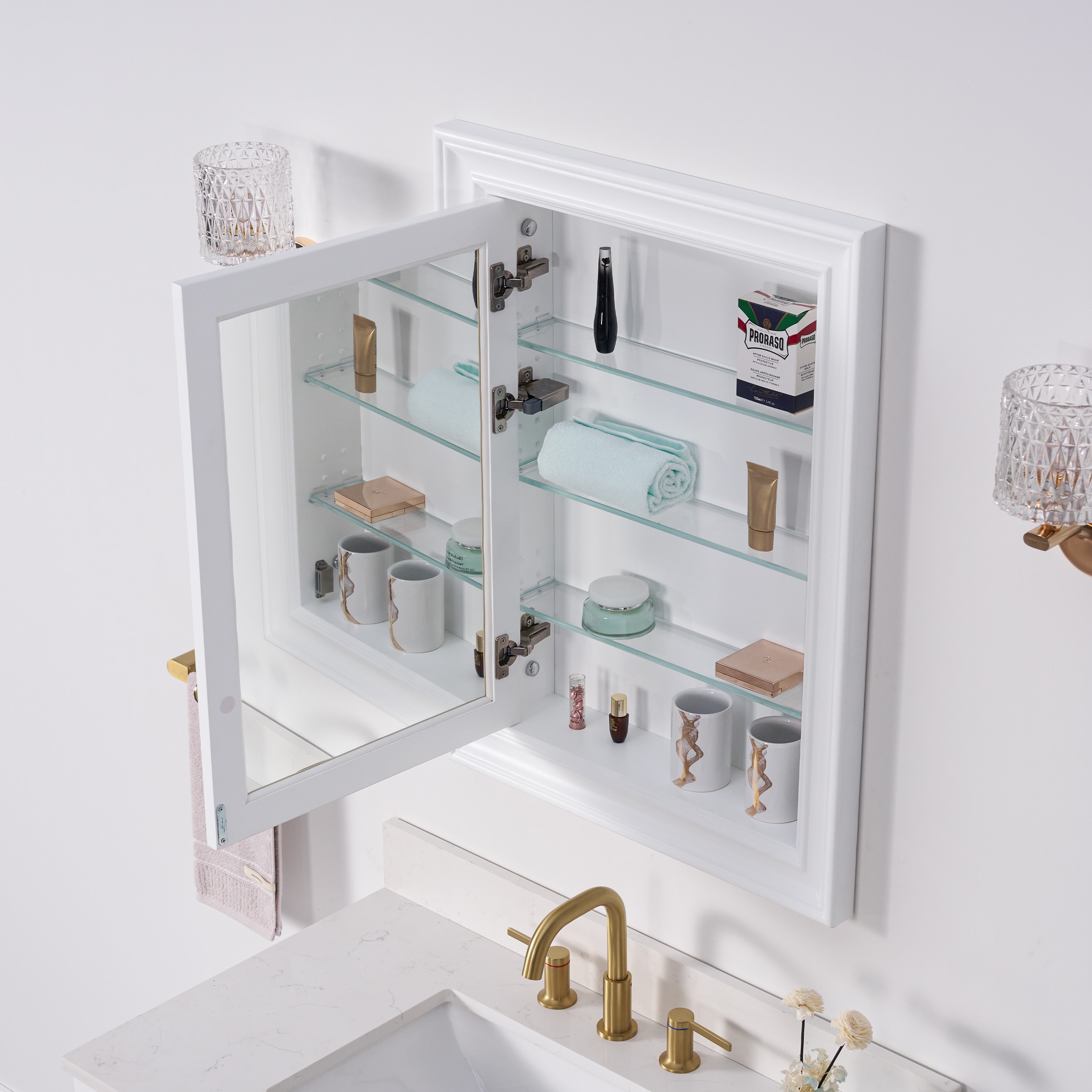 WELLFOR F2432MCL-WT Bathroom-Medicine-Cabinets - View #4