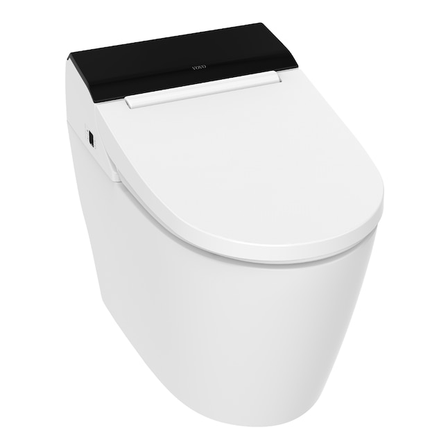 VOVO STYLEMENT One Piece Bidet Toilet UV-A LED White/Black Dual Flush  Elongated Standard Height Smart Soft Close Toilet 12-in Rough-In with Bidet  1.12-GPF in the Toilets department at