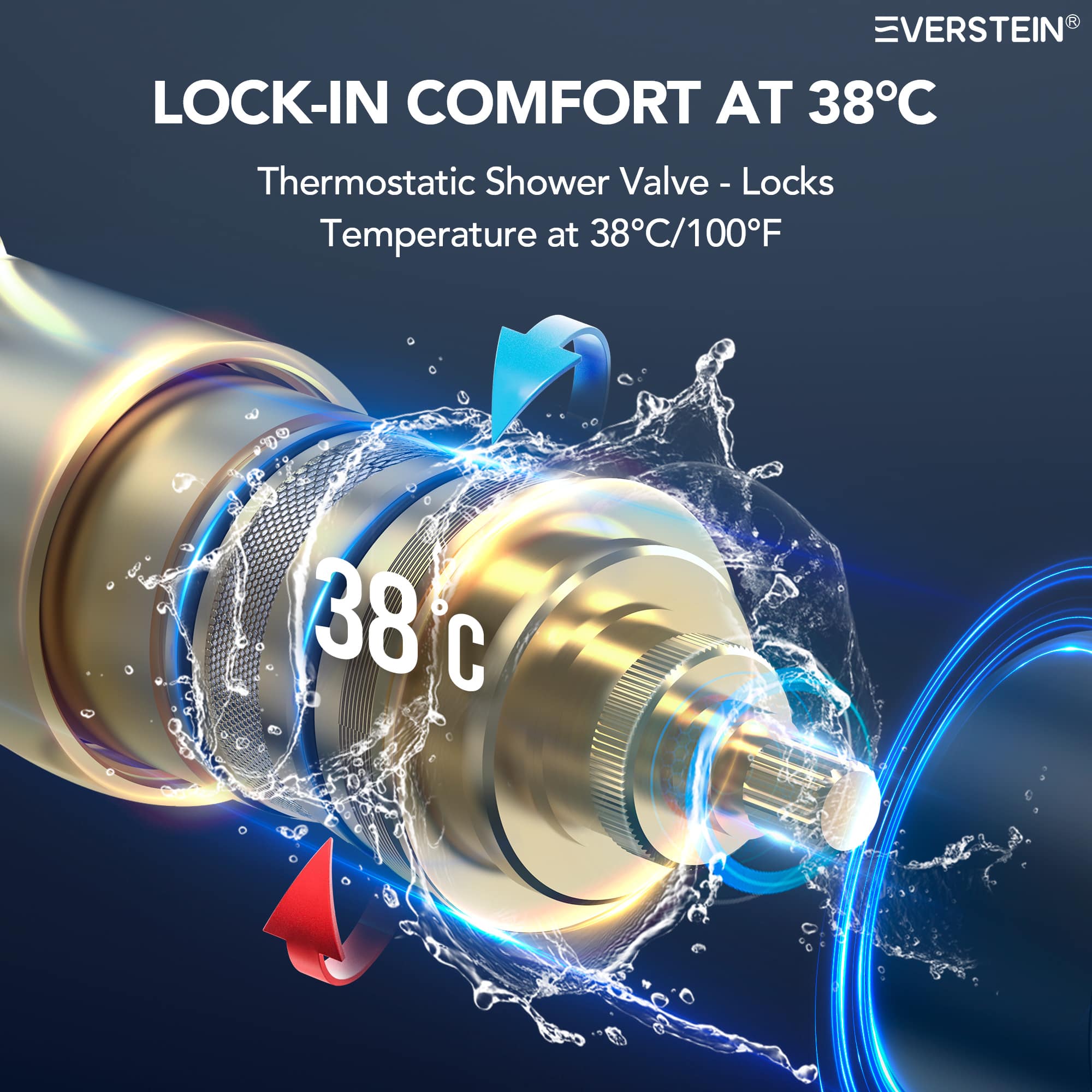 EVERSTEIN SFS1007-BK12 Tub-Shower-Faucets - View #7