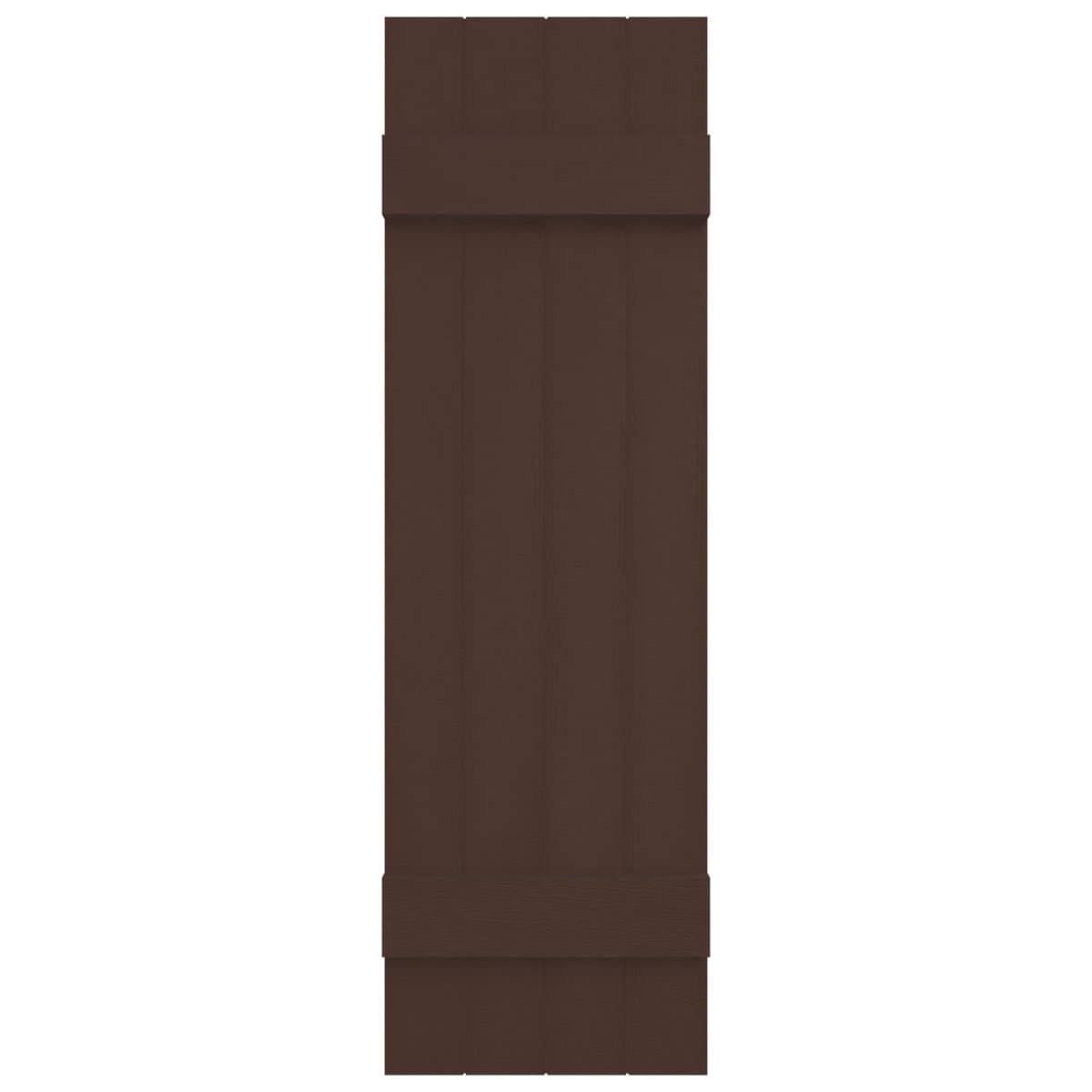 Ekena Millwork LJ4S14X04700FB 14-in W x 47-in H Federal Brown Board and batten Exterior Shutters ( 2 -Pack )