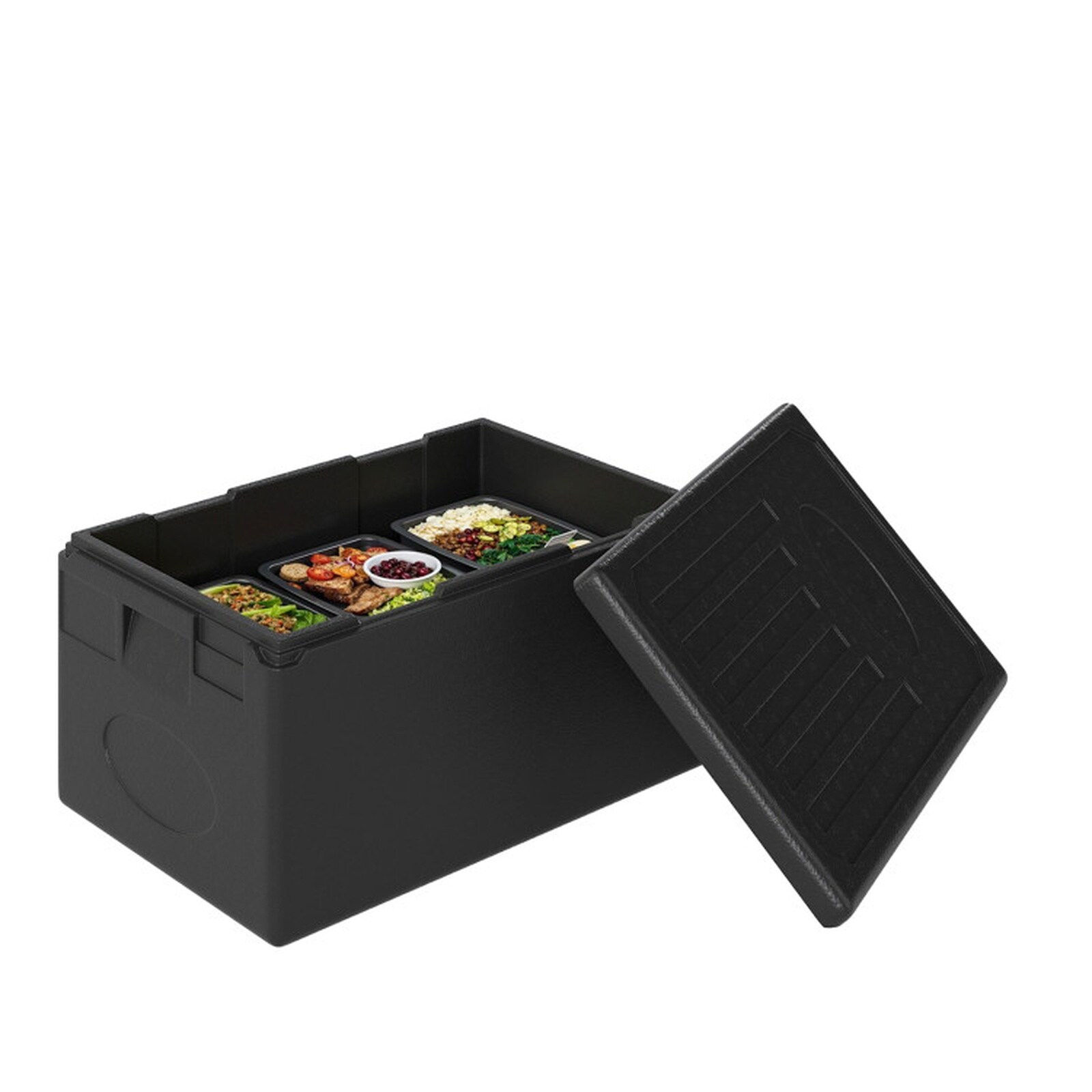 SUGIFT 49-Qt Triple-Layer Insulated Top Load Stackable Food Pan Carrier Hot And Cold Holding 4 Hours Built-In Handles Hot Box