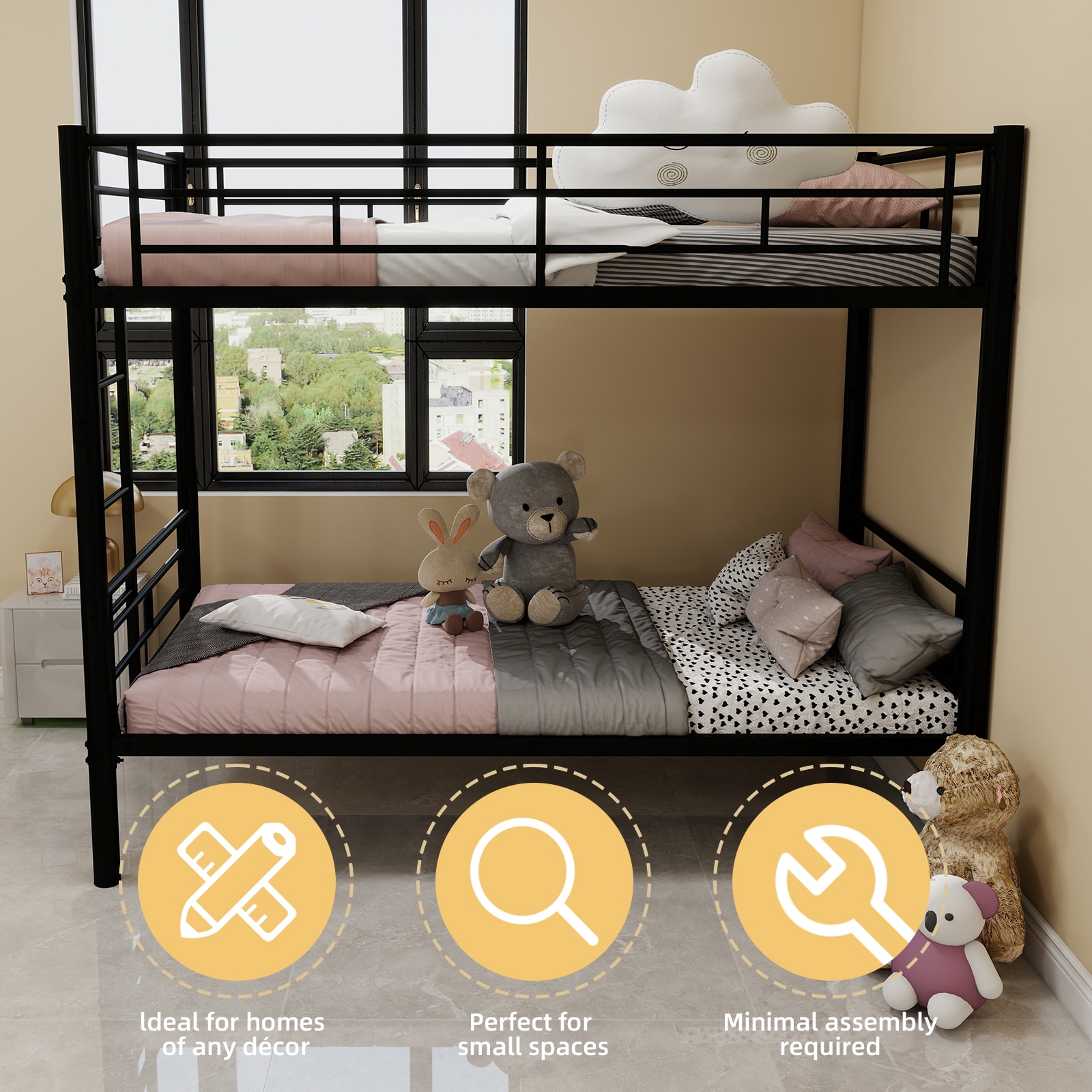 Huluwat JJ-5P294047 Bunk-Beds - View #2