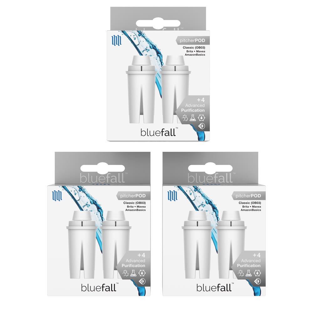 Bluefall BF-CLSSC-3PACK PitcherPod Gac/Ion Exchange Pitcher Replacement Filter