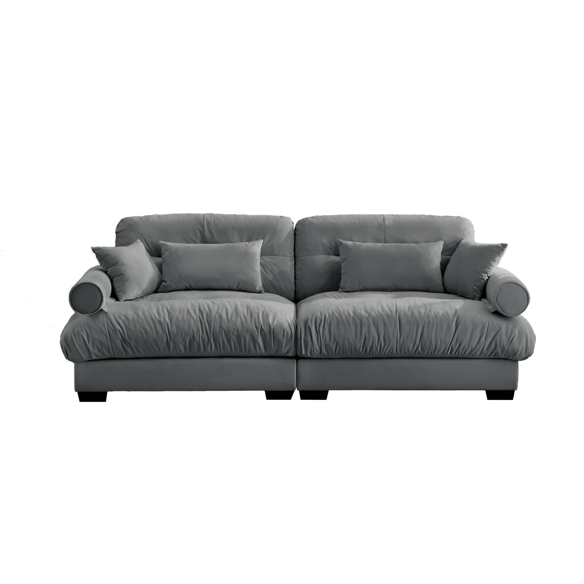 Bybafun YC5200109 93.7-in Modern Gray 2 -seater Sofa