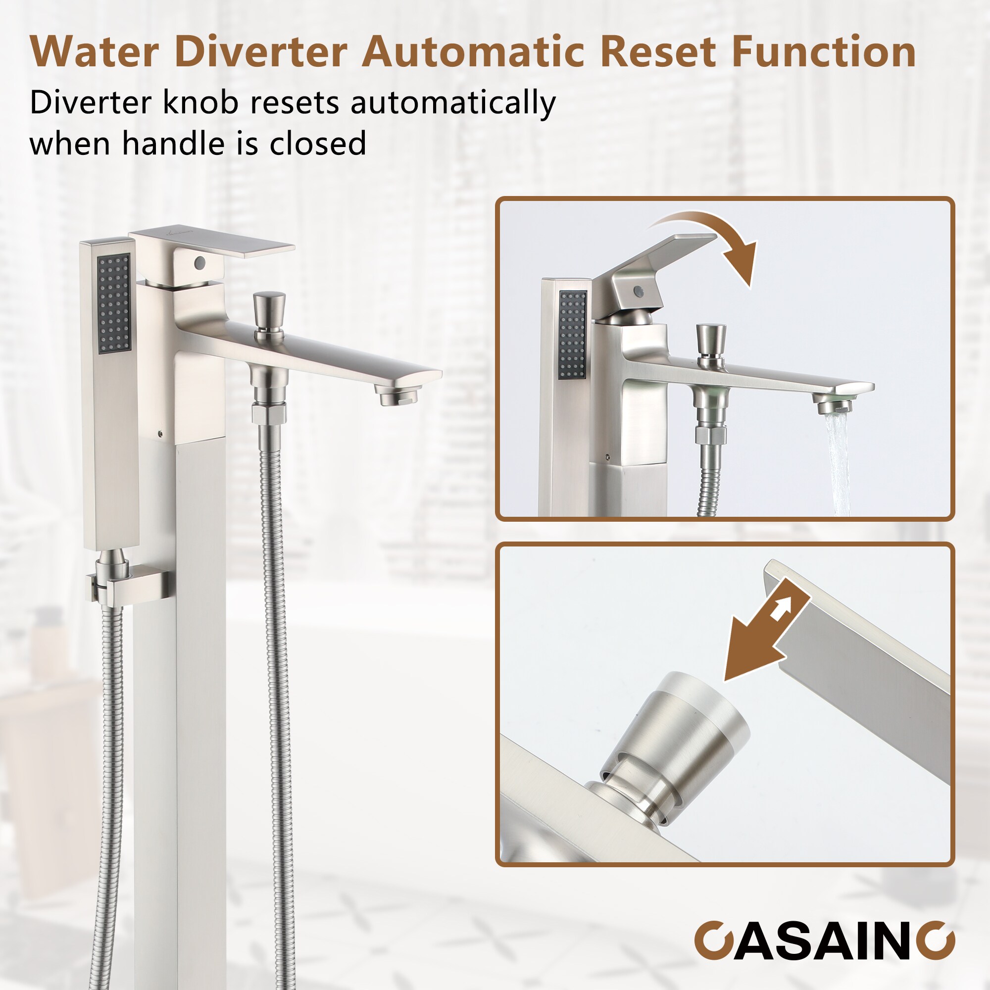 CASAINC KCLT0055-BN Roman-Tub-Faucets - View #7