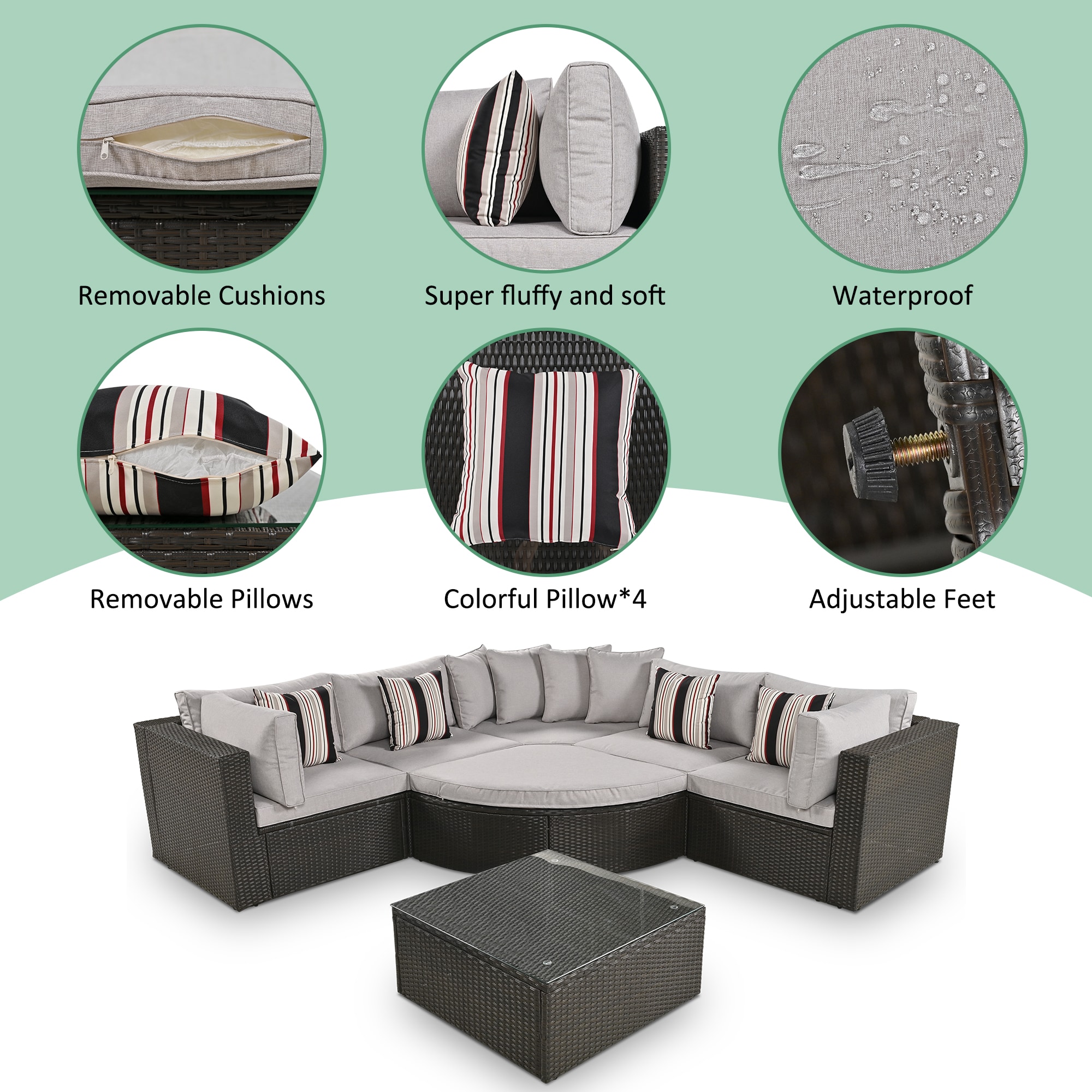 ModernLuxe L-FG201212AAA Patio-Conversation-Sets - View #3