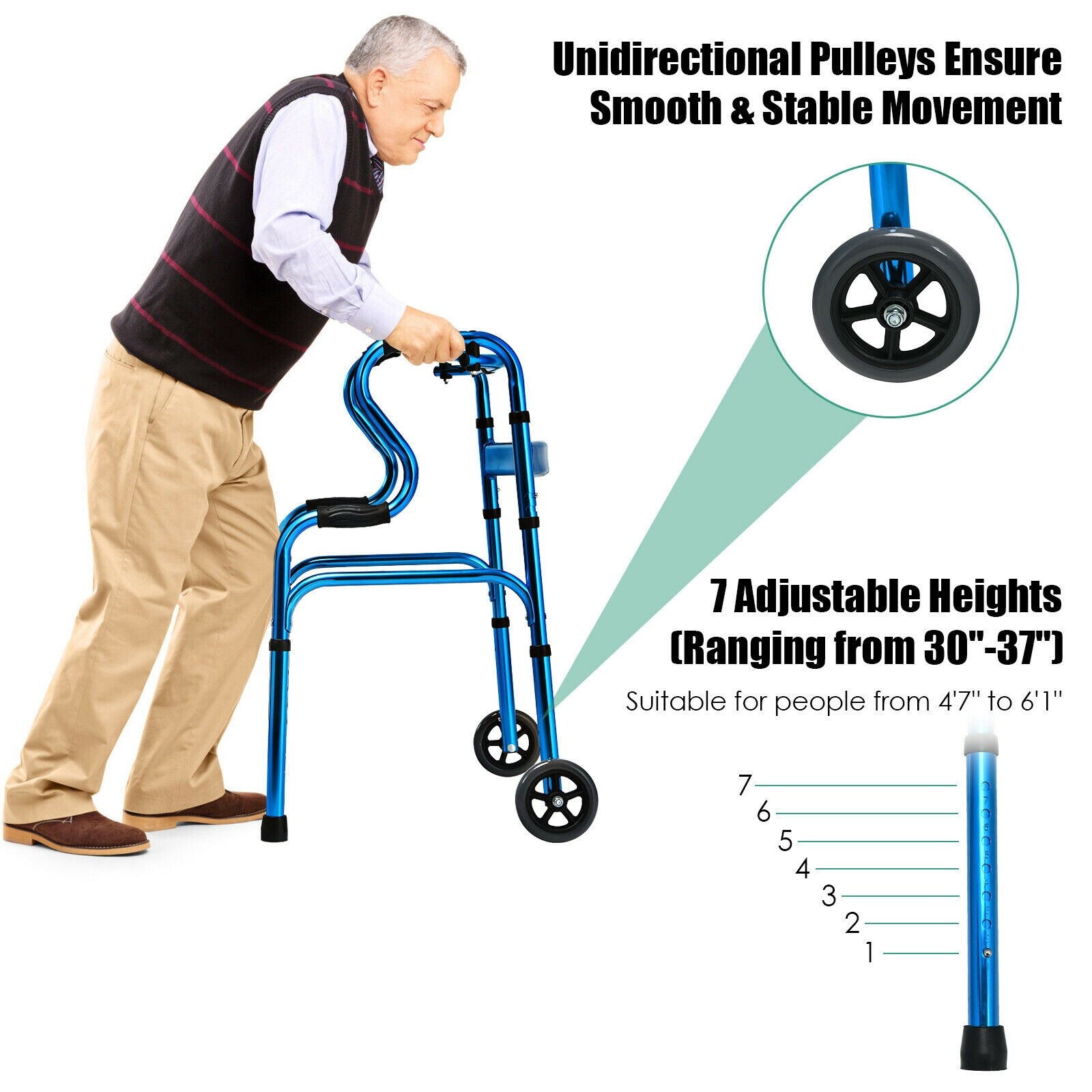 Slickblue D-CO-LB2060PS Walkers-Wheelchairs-Rollators - View #8