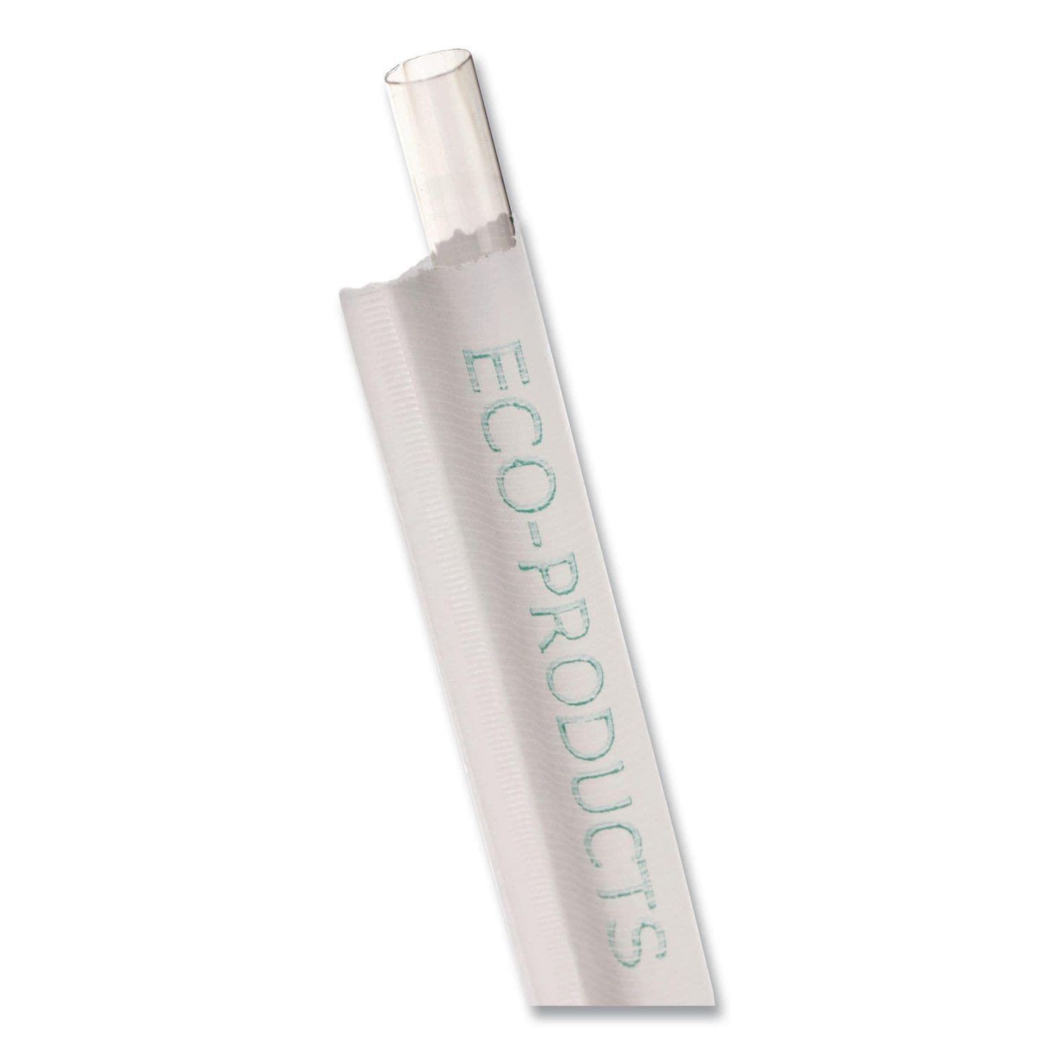 Eco-Products Wrapped Straw 9.5 in Plastic Clear 4800/Carton
