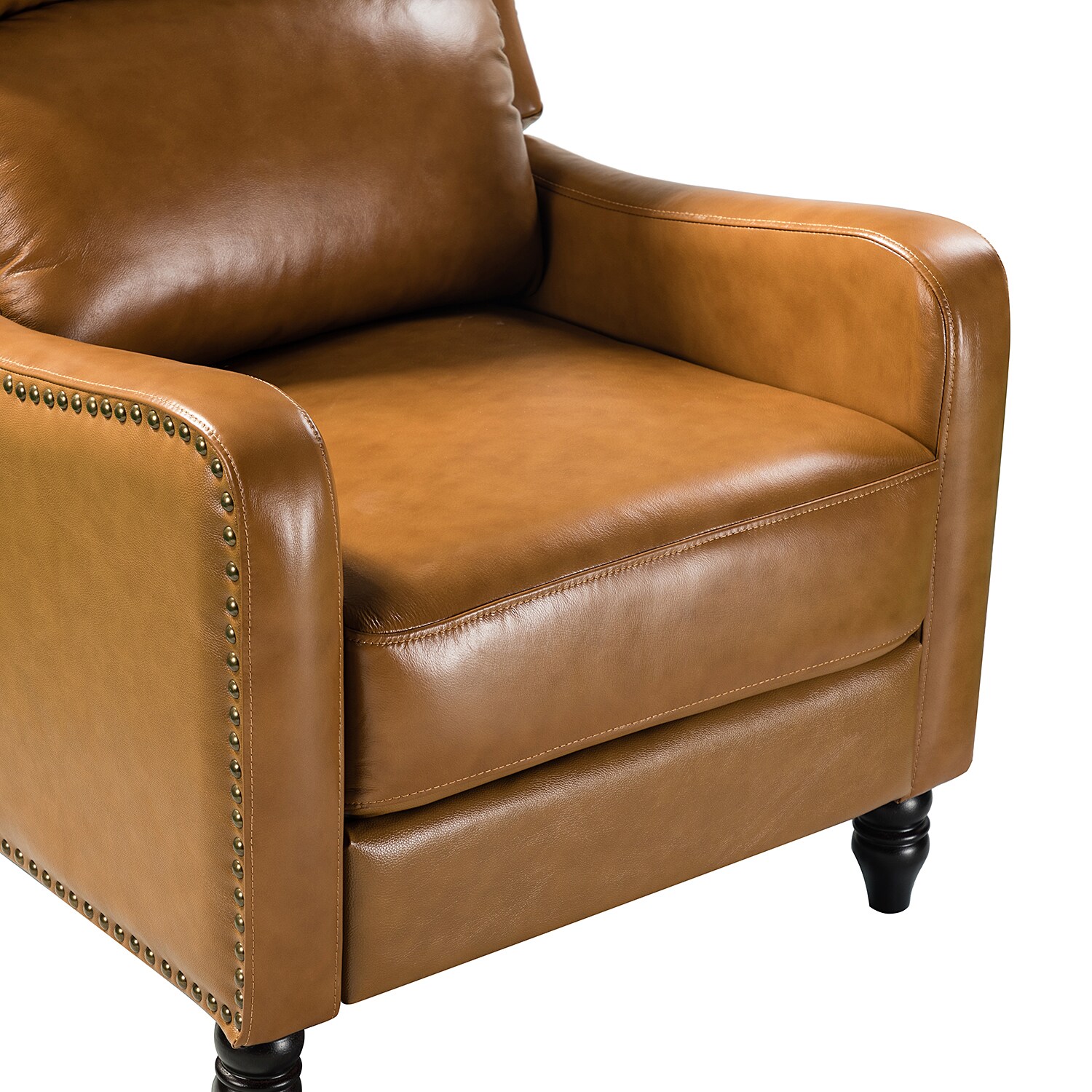 14 Karat Home Camel Leather Upholstered Recliner in the Recliners  department at