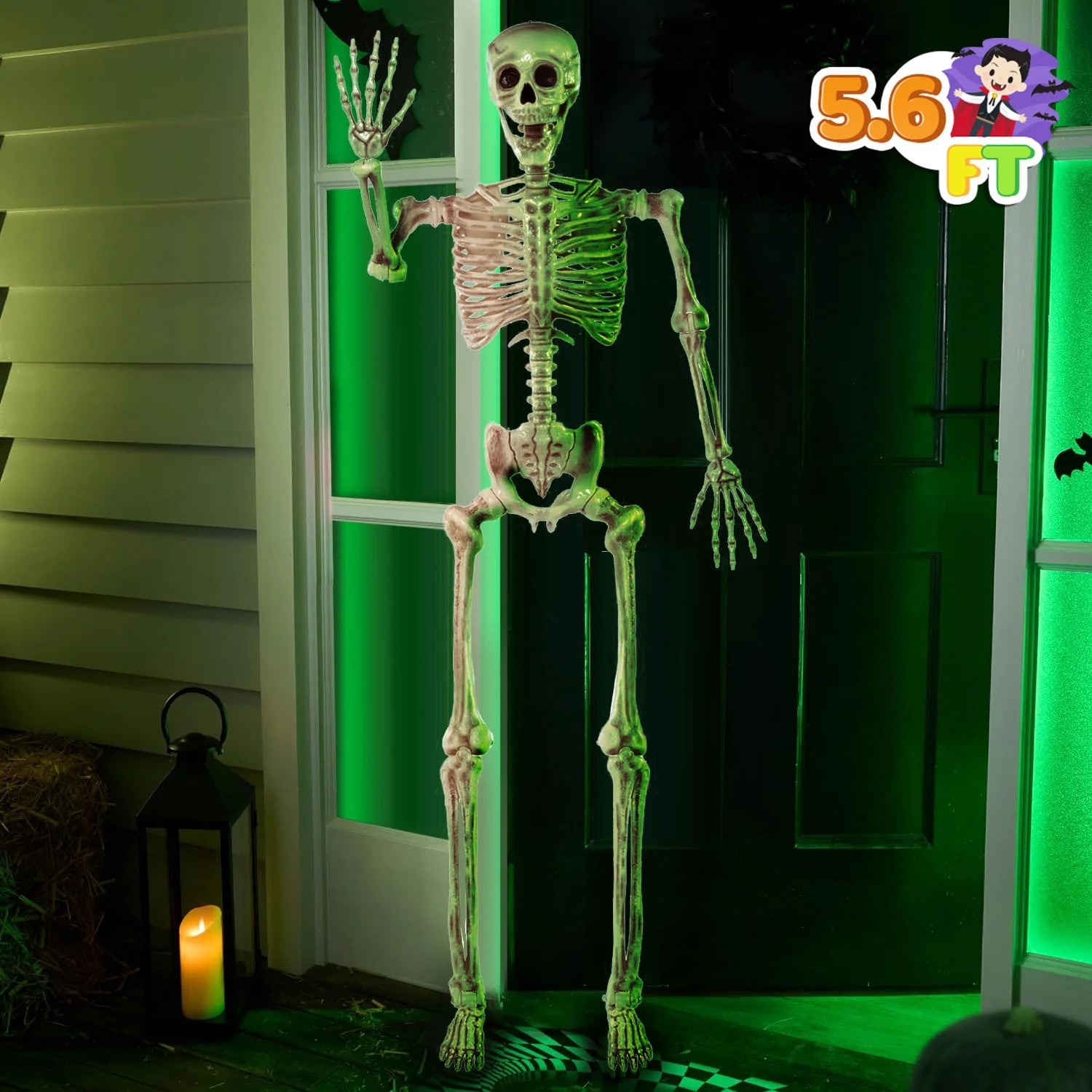 Joyfy 16025-B 5.6-ft Freestanding Skeleton Yard decoration