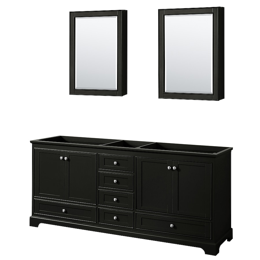 Wyndham Collection Deborah 80-in Dark Espresso Bathroom Vanity Cabinet Wyndham Collection Deborah 80-in Dark Espresso Bathroom Vanity Cabinet