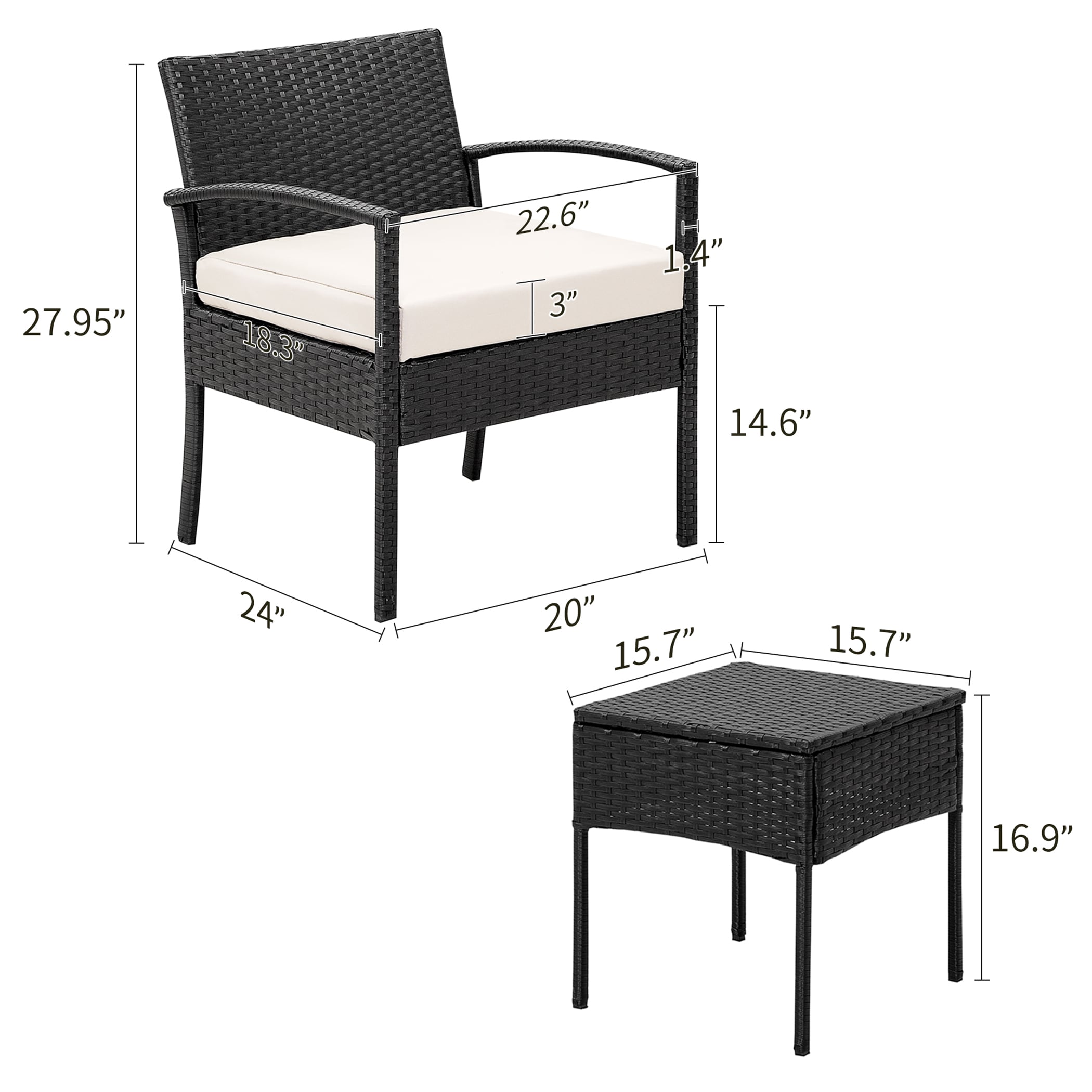 FOREST HOME HB001-BKBE Patio-Conversation-Sets - View #2