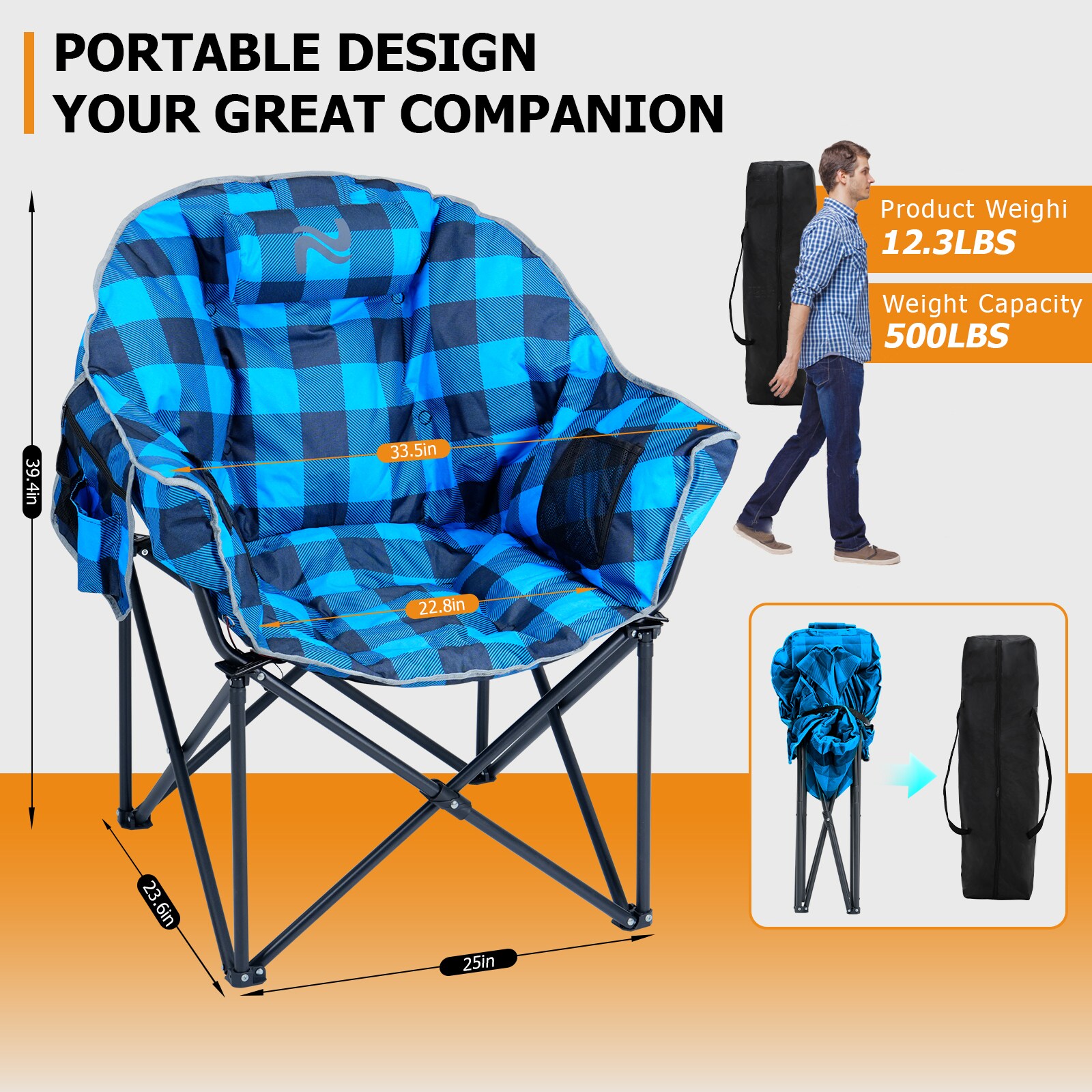 DOCRED HWJRY-Y-BLW-LS02 Beach-Camping-Chairs - View #4