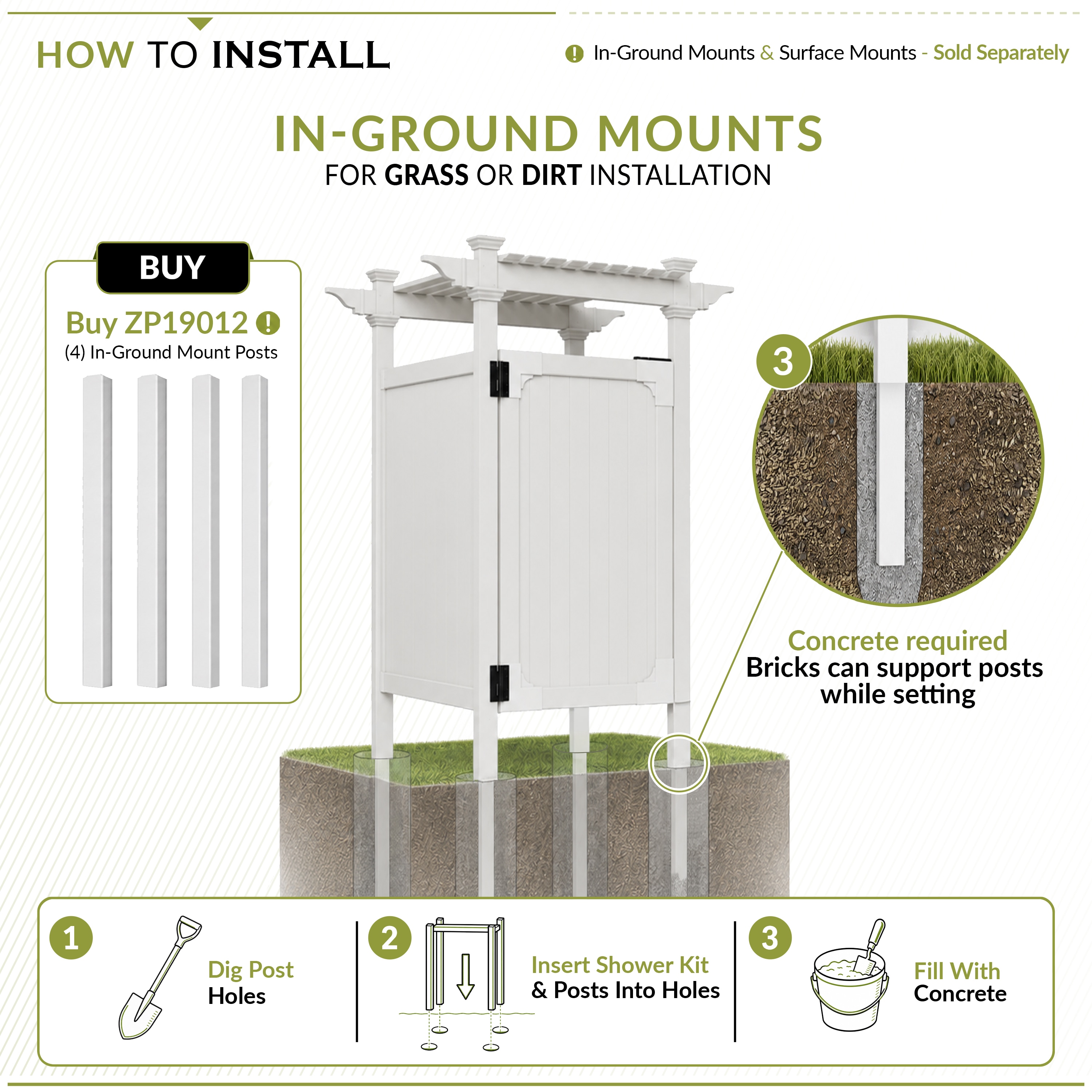 Zippity Outdoor Products ZP19009 Outdoor-Showers - View #7