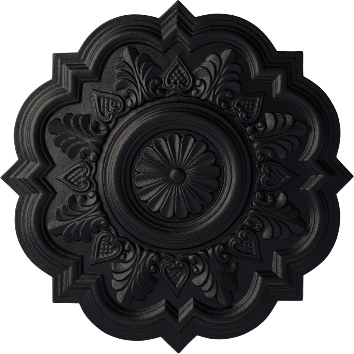Ekena Millwork CM20DRSGS Deria 20.25-in W x 20.25-in L Painted Steel Gray Polyurethane Whole Ceiling Medallion