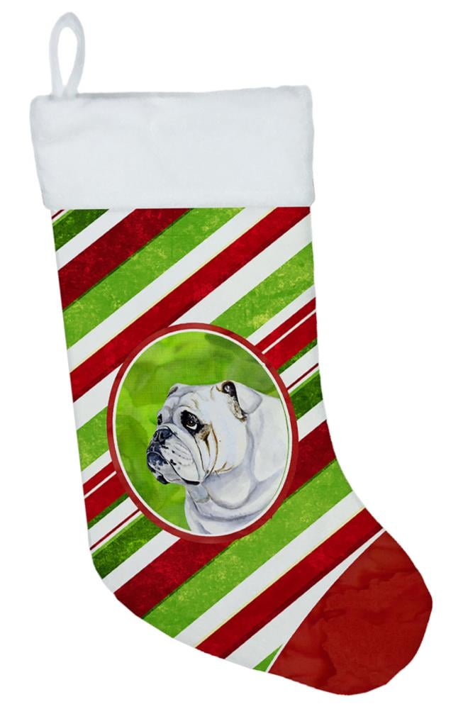 Caroline's Treasures LH9229-CS Bulldog English Candy Cane Holiday Christmas Christmas Stocking Lh9229