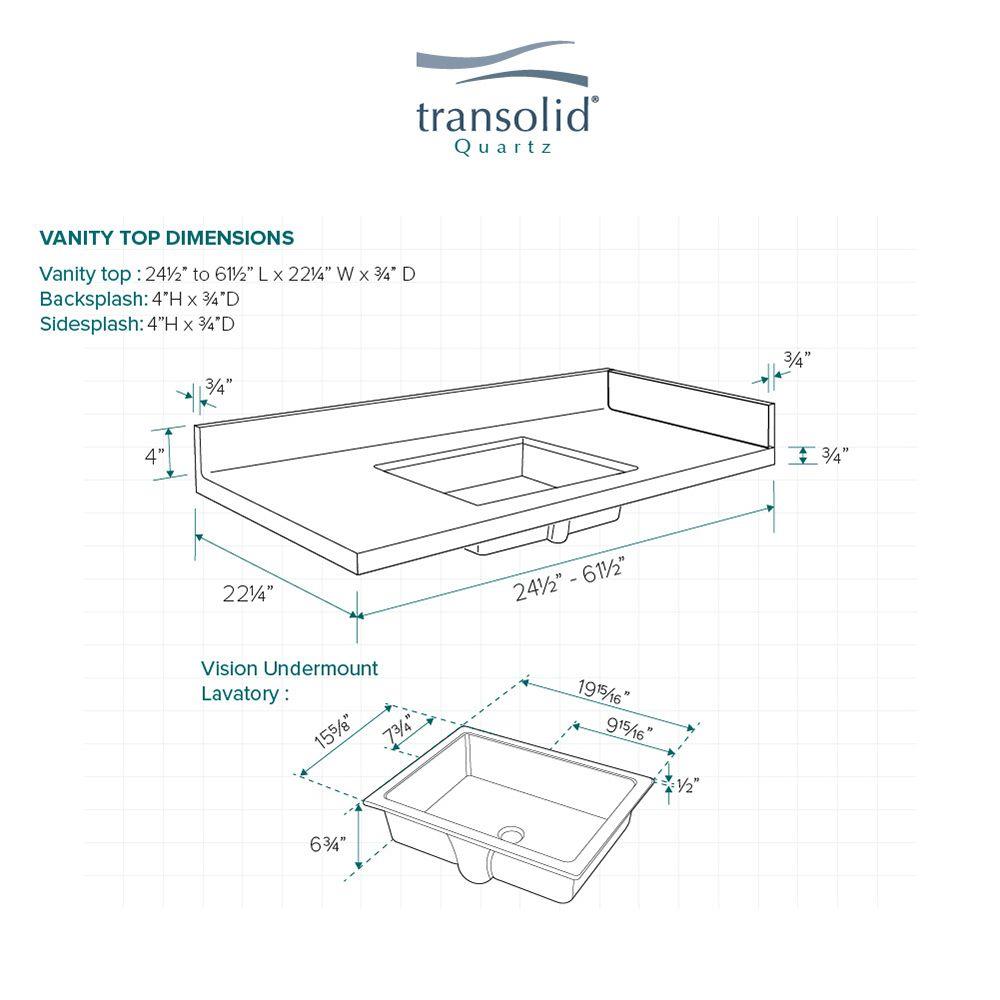 Transolid VT42.5X22-1KU-4L-4 Vanity-Tops - View #5
