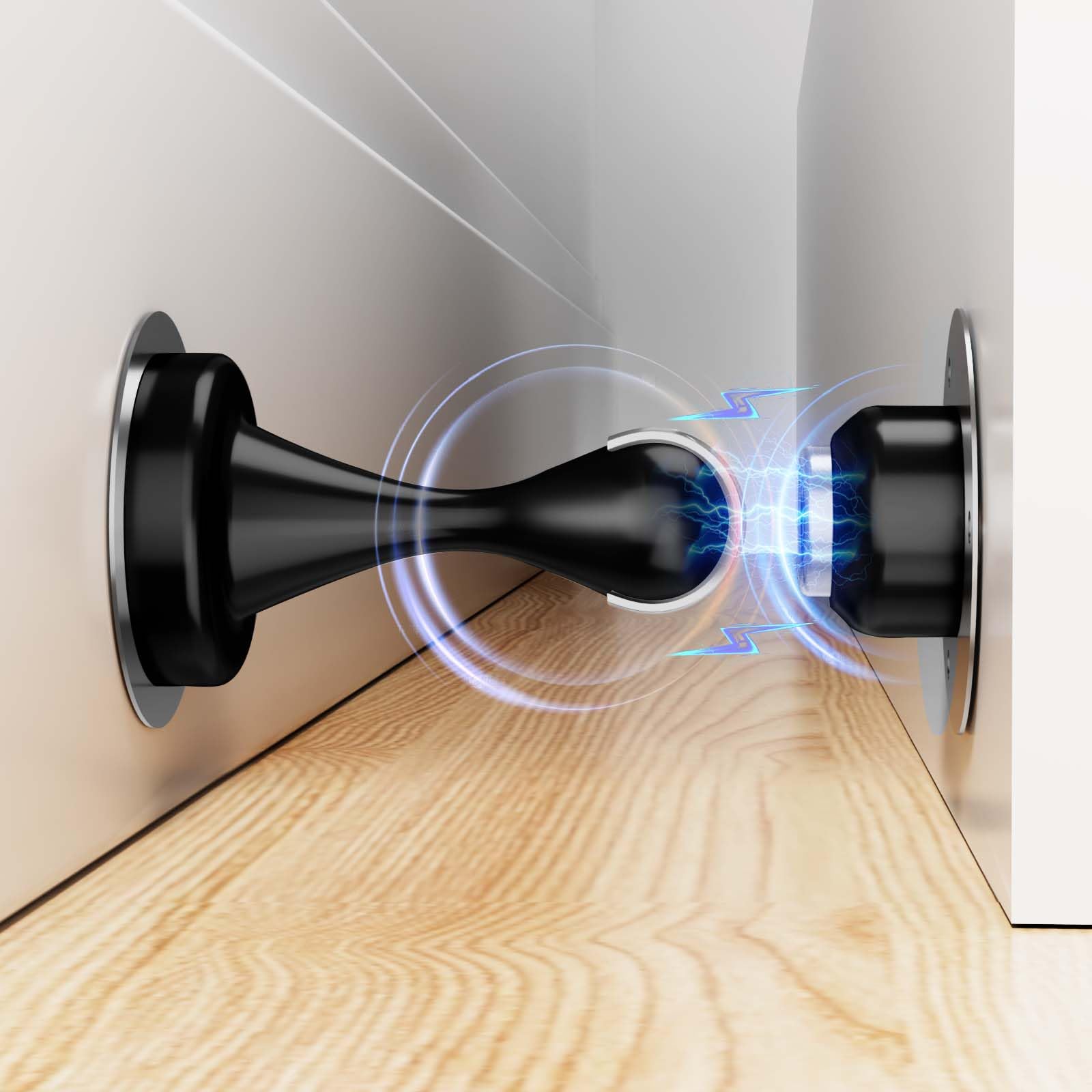 Yichuhaoxi  Magnetic Door Stopper Stainless Steel Door Stoppers for Bottom of Door Magnetic Door Stop for Wall and Floor Mounting No Drilling