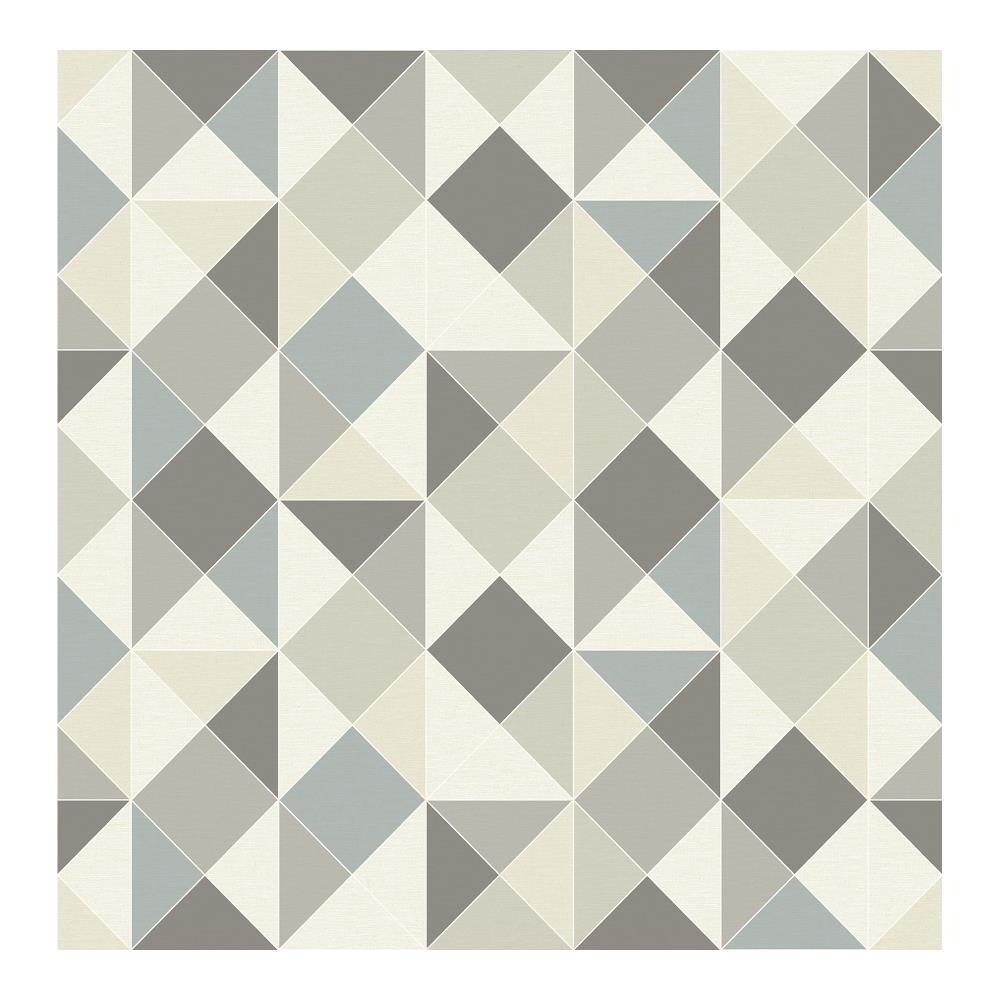 Nuwallpaper 30.75-sq Ft Grey Vinyl Geometric Self-adhesive Peel And 