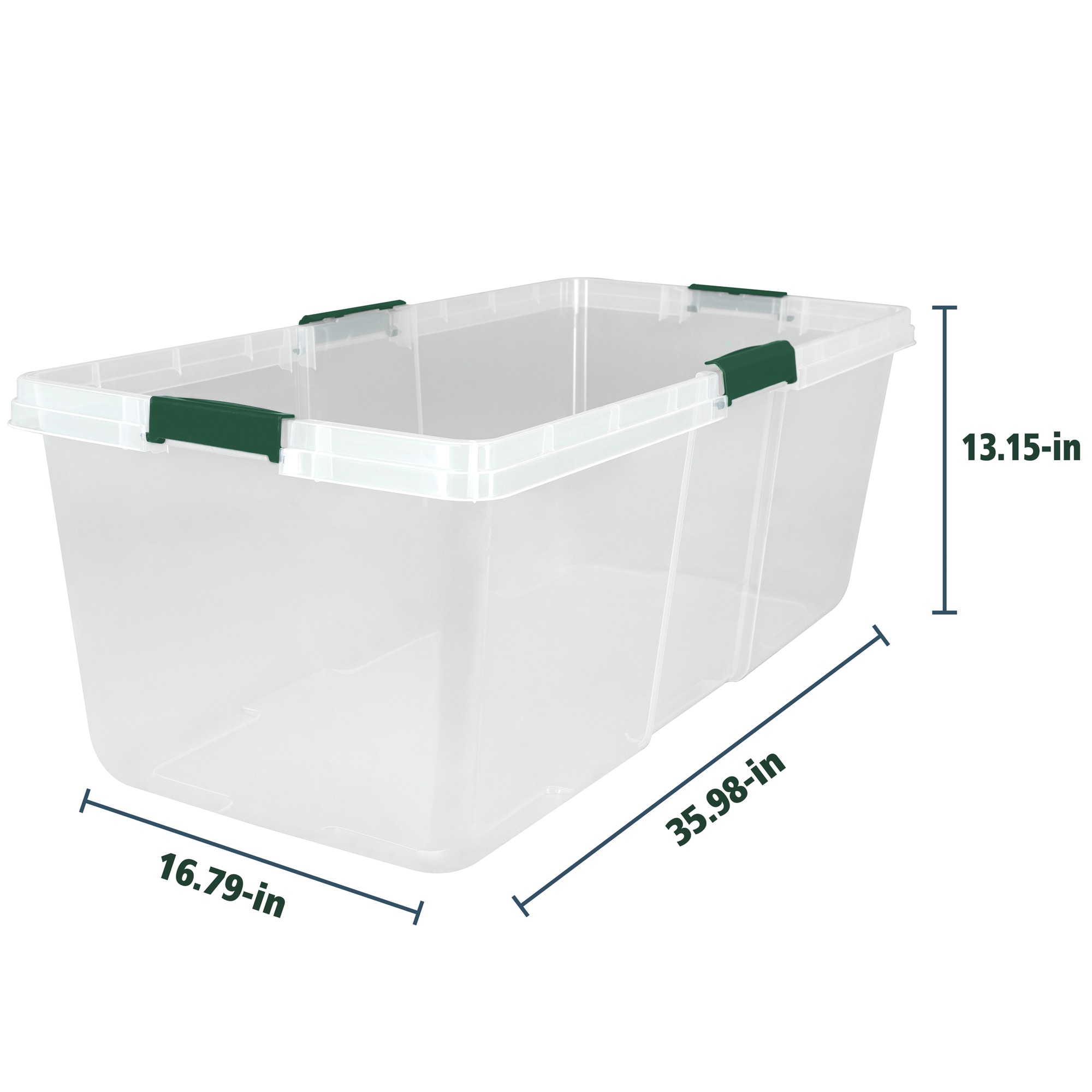 Holiday Living Large 16.5-Gallons (66-Quart) Clear W/Red Lid Weatherproof  Heavy Duty Tote with Latching Lid in the Plastic Storage Containers  department at