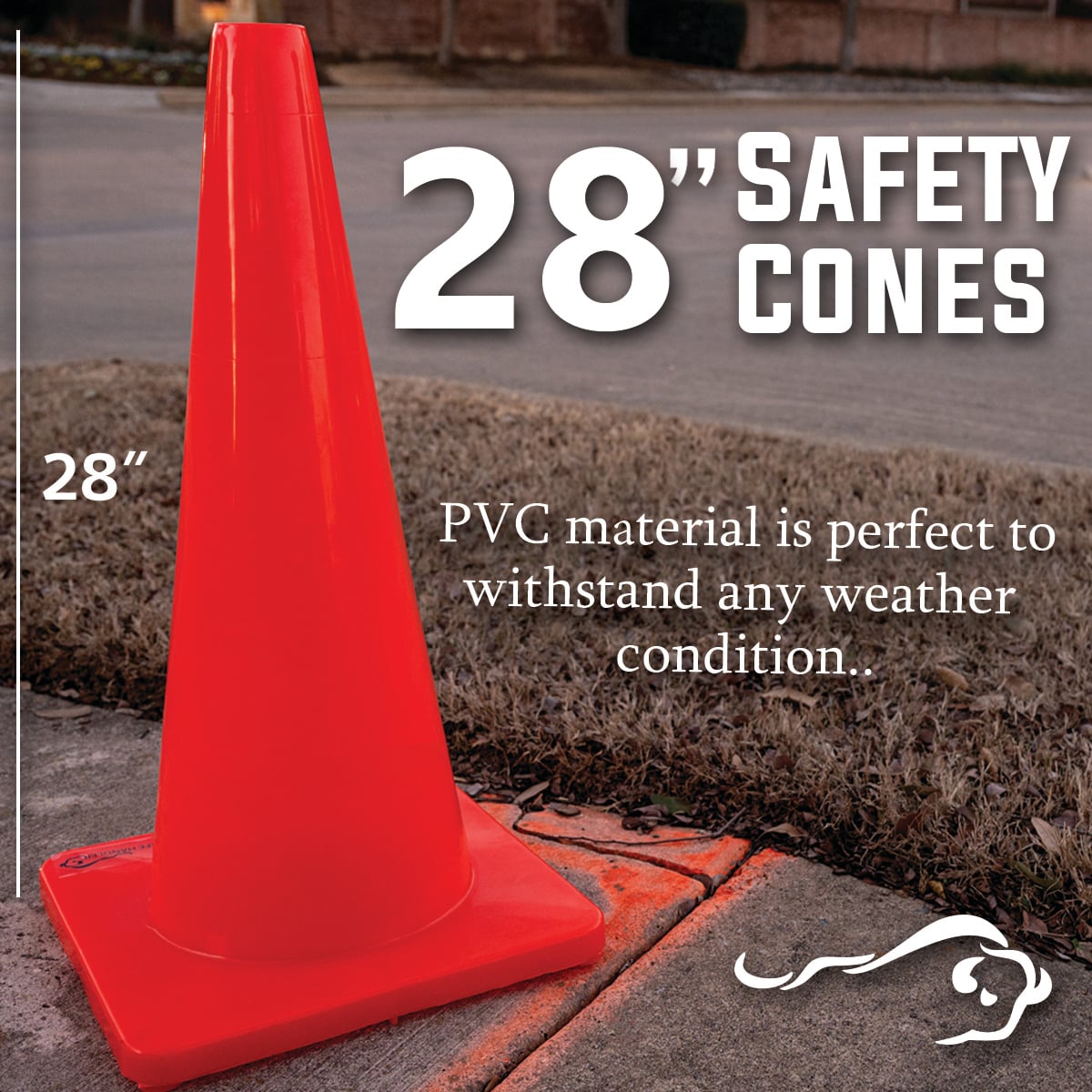 24 of Orange Traffic Cones 18 Inch , Multipurpose PVC Plastic Safety Cone
