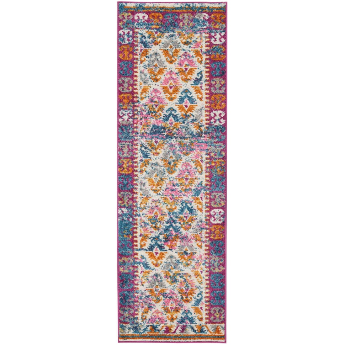HomeRoots 4000385384 2 x 6 (ft) Polypropylene Ivory Rectangular Indoor Geometric Runner rug