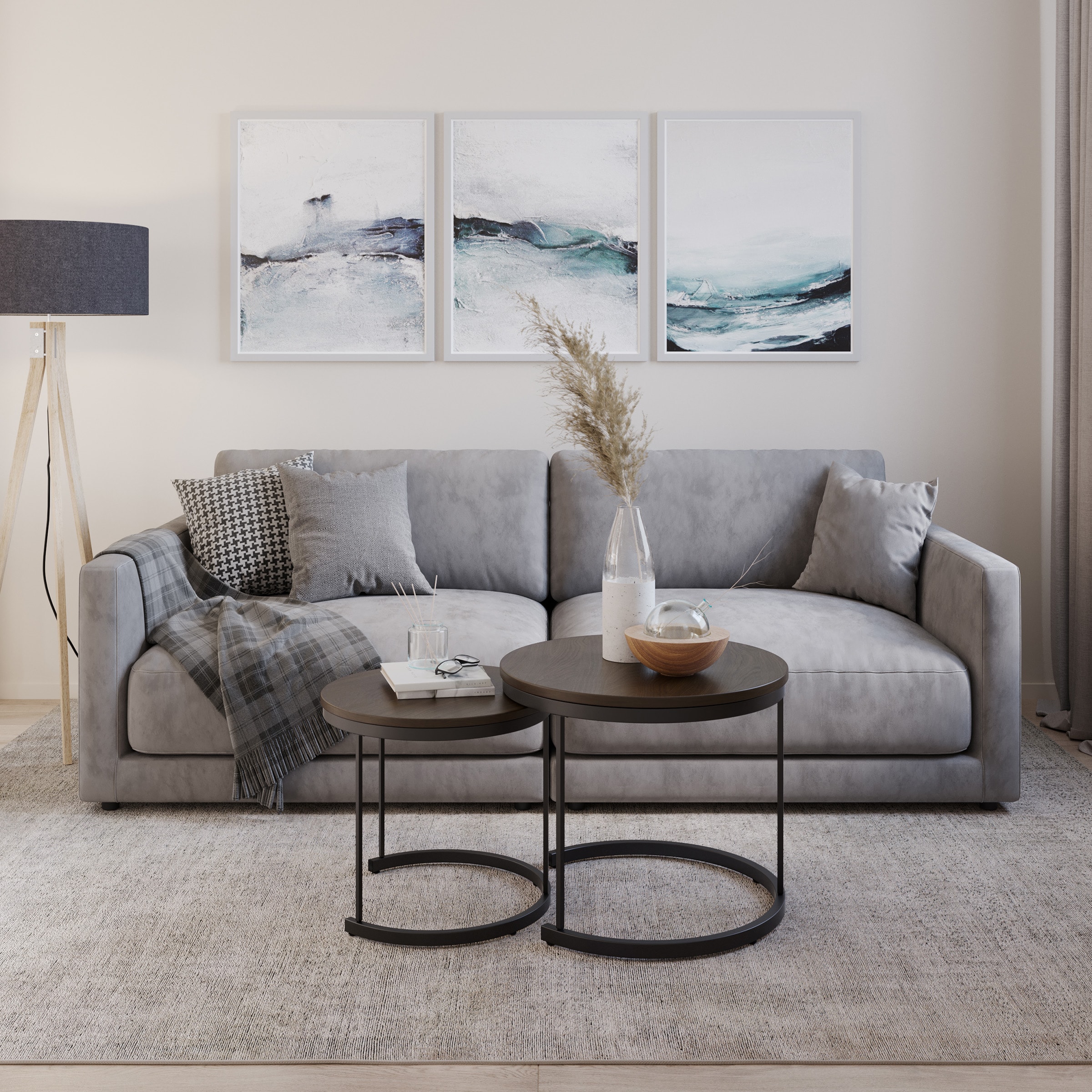 Lavish Home 80-COFF-RDNEST-WAL Coffee-Tables - View #6