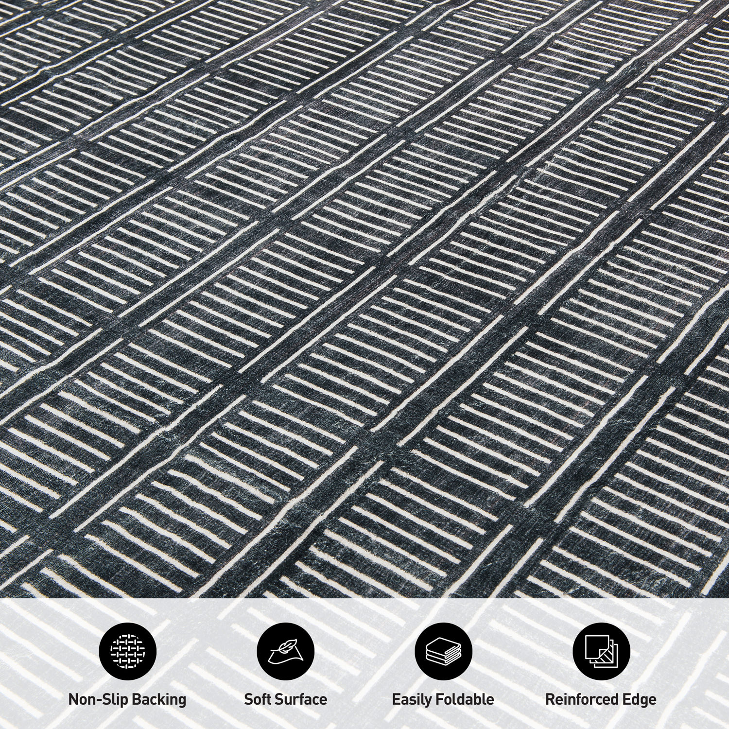 World Rug Gallery WR68BLACK8X10 rugs - View #6