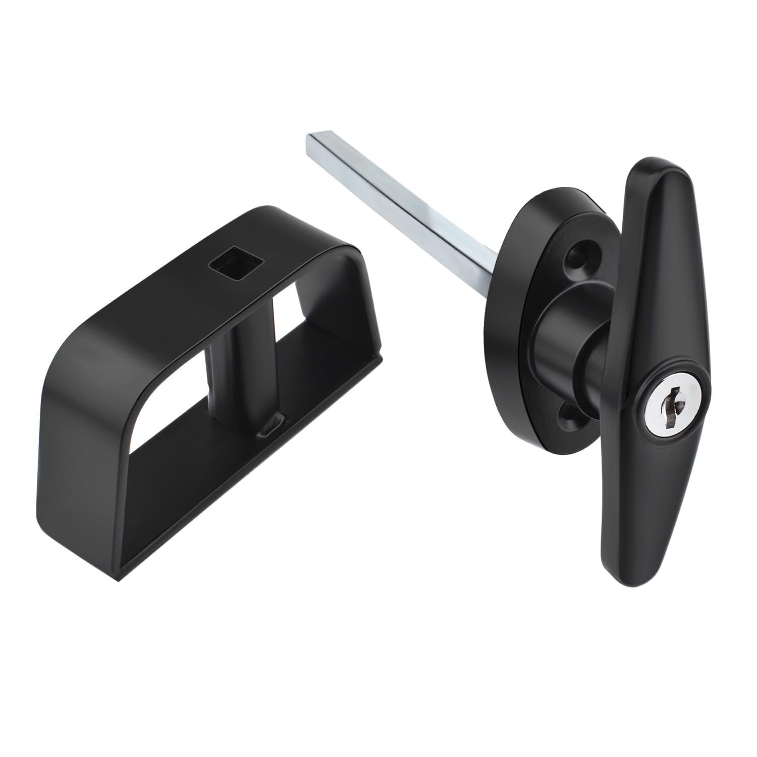 Etokfoks  Shed Door Hardware Kit with 6 in T Hinges Heavy Duty Barrel Bolts and T Handle Locks 1 Pack